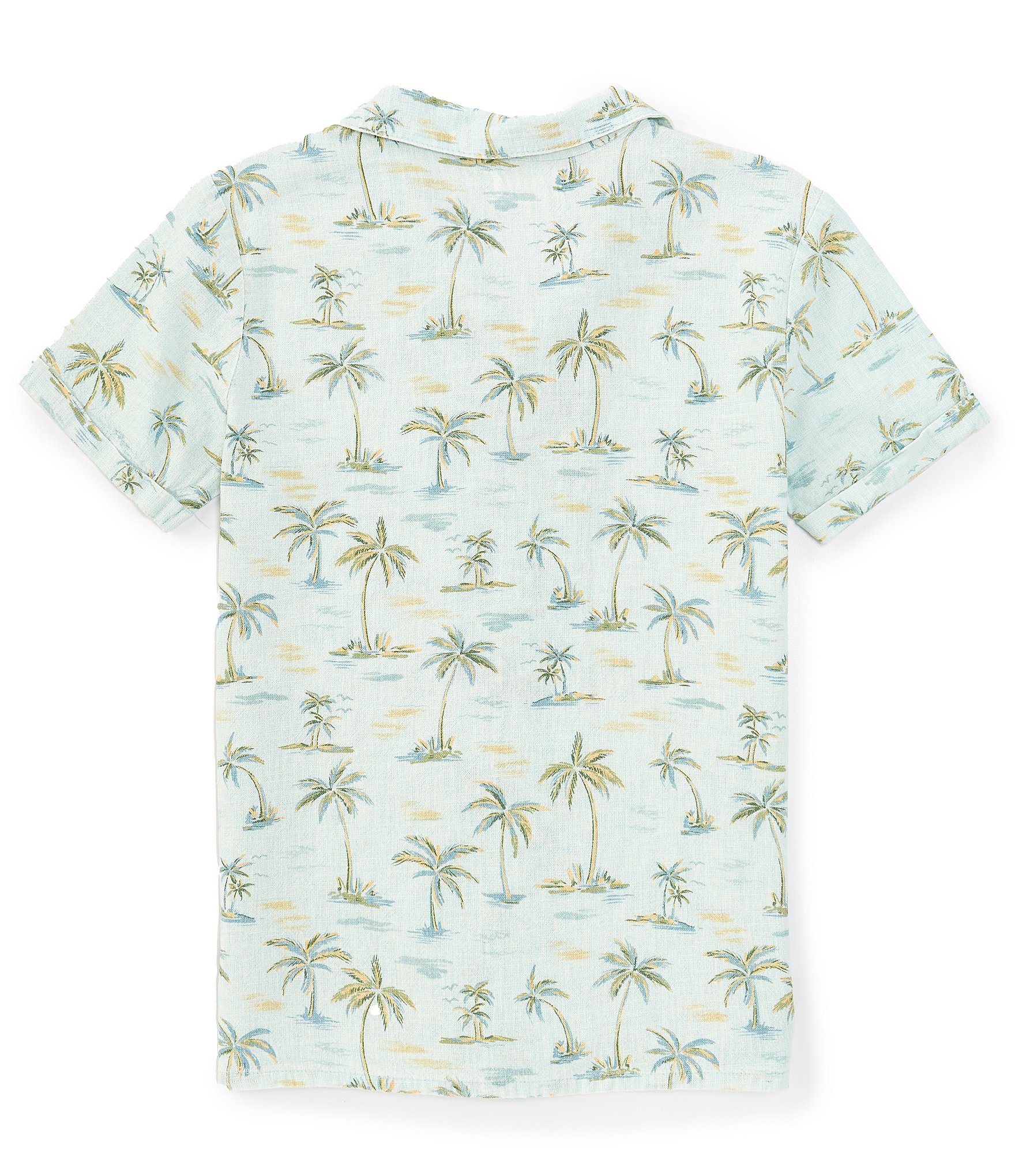 Scene&Heard Big Boys 8-20 Short Sleeve Palm Tree Print Woven Shirt