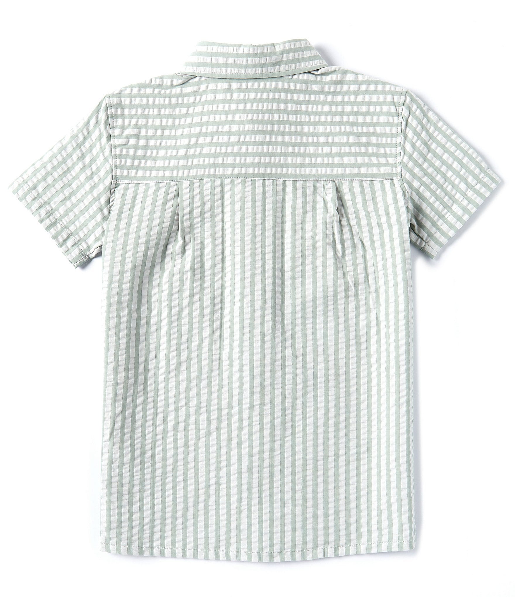 Scene&Heard Big Boys 8-20 Short Sleeve Striped Seersucker Woven Button-Front Shirt