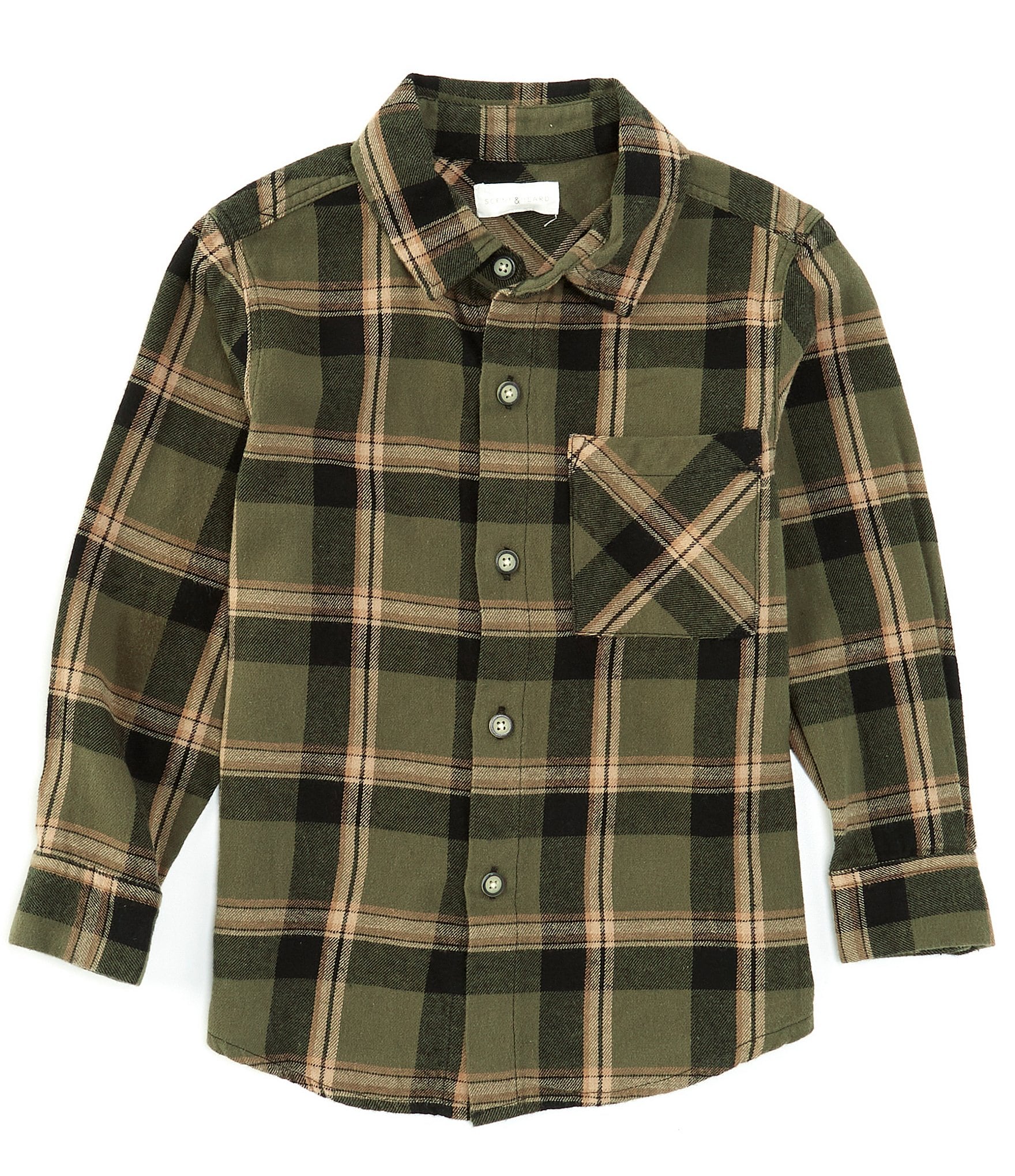 Scene&Heard Little Boys 2T-7 Long Sleeve Plaid Woven Shirt