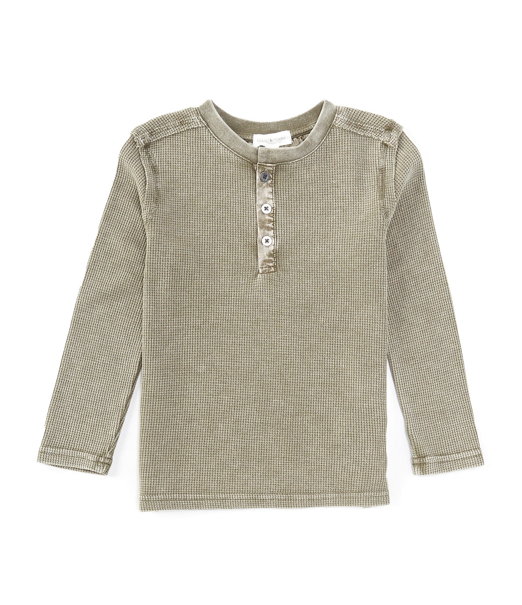 Scene&Heard Little Boys 2T-7 Long Sleeve Thermal Henley T-Shirt