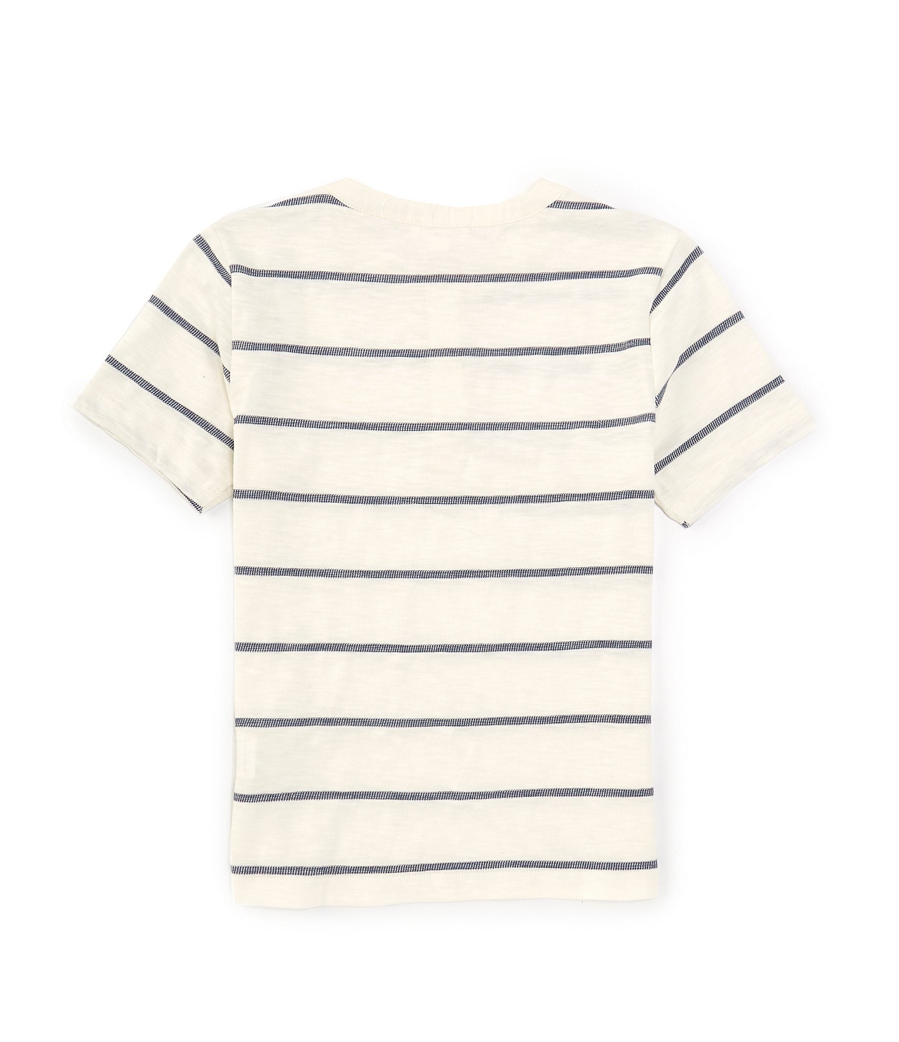 Scene&Heard Little Boys 2T-7 Short Sleeve Striped Henley Shirt