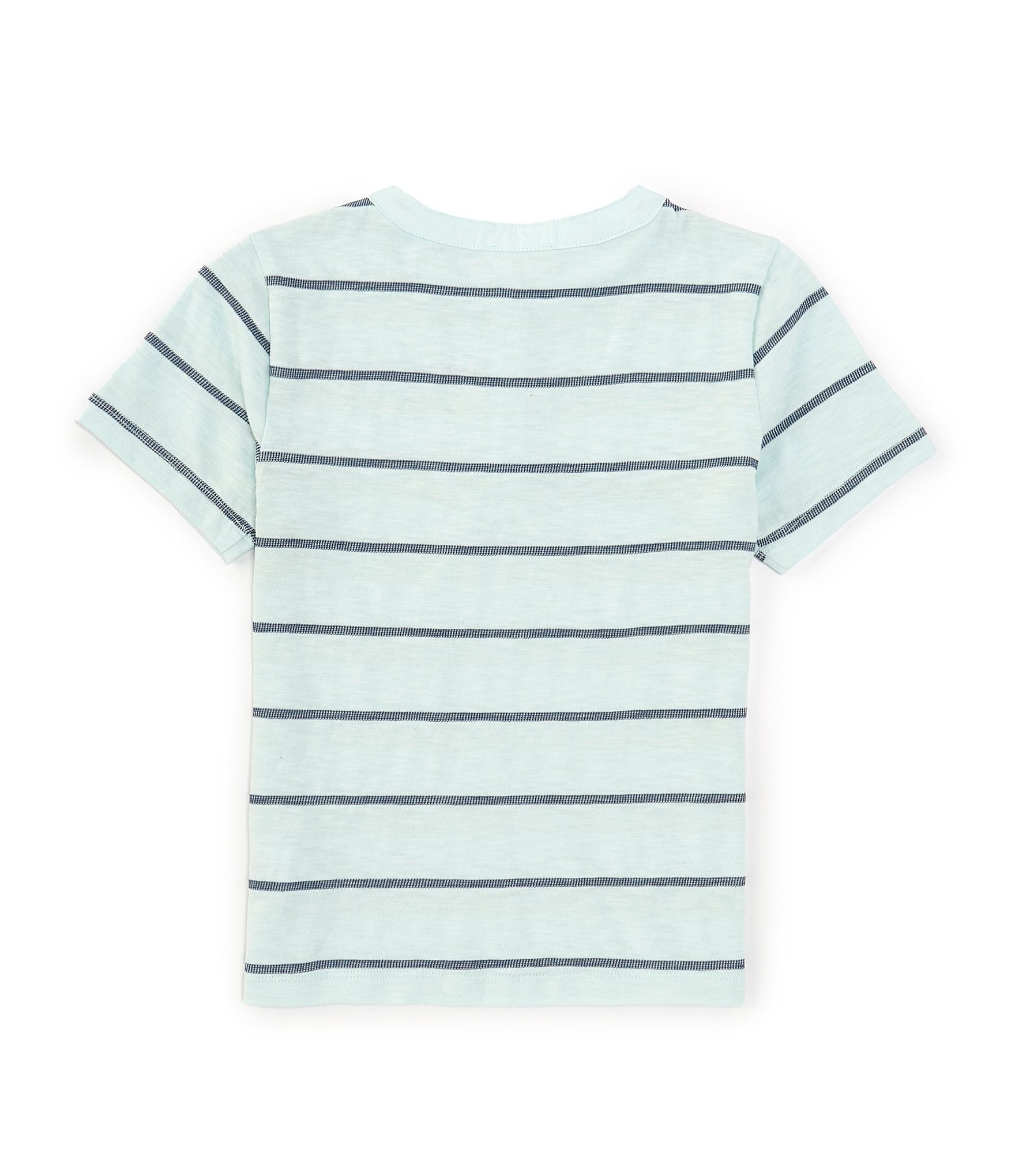 Scene&Heard Little Boys 2T-7 Short Sleeve Striped Henley Shirt