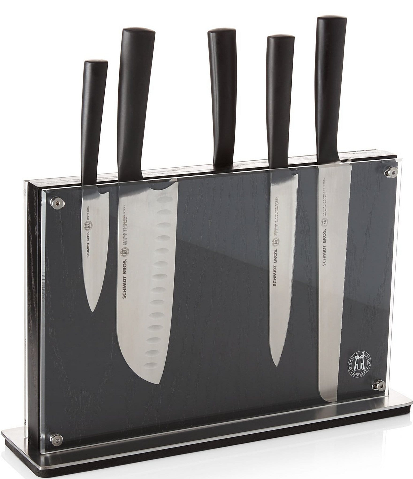 Schmidt Brothers - Black 18 Magnetic Knife Wall Bar, Universal Cutlery Storage Fits 8 - 10 Knives