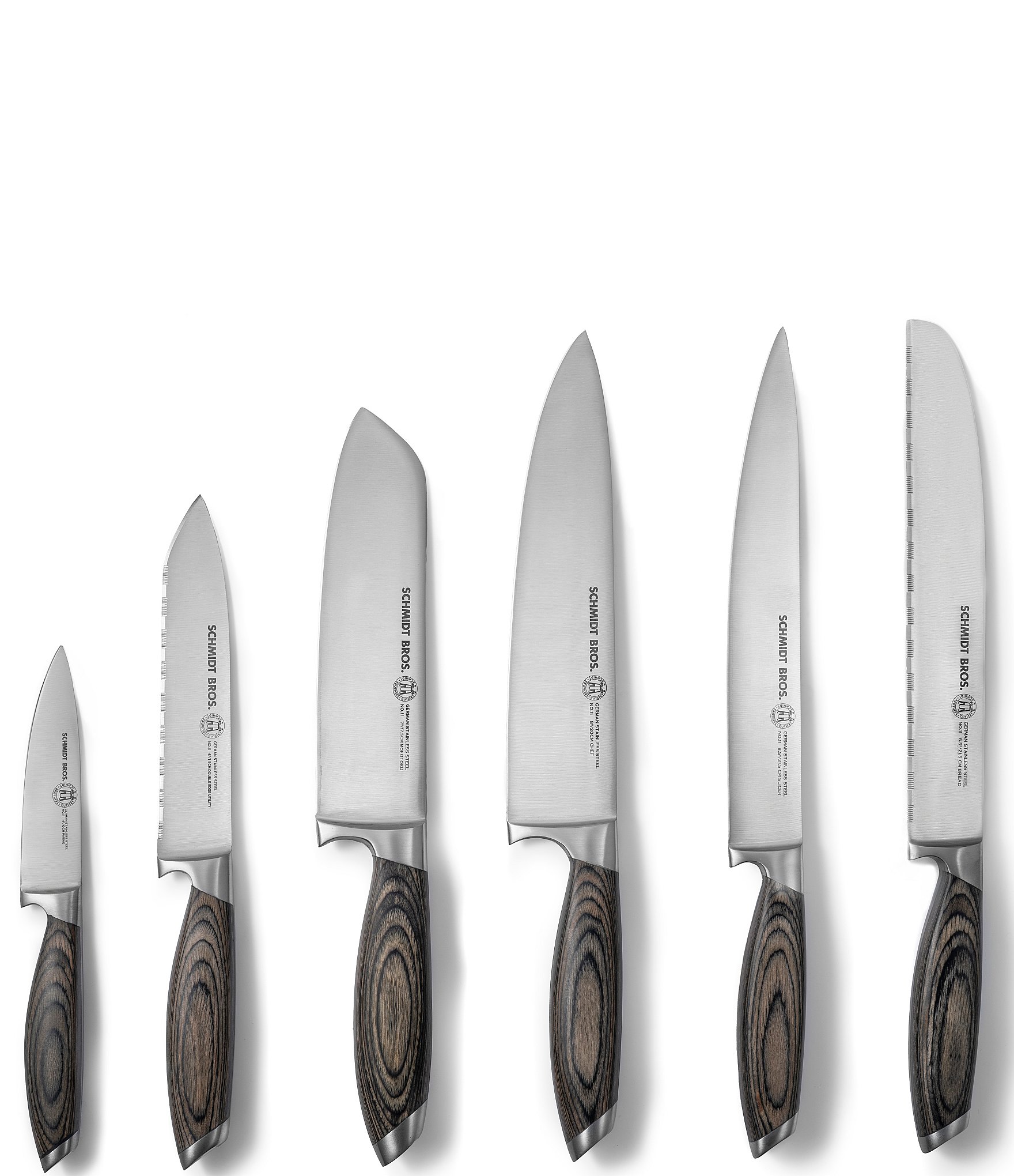 Schmidt Brothers Cutlery Bonded Ash 7-Piece Knife Block Set