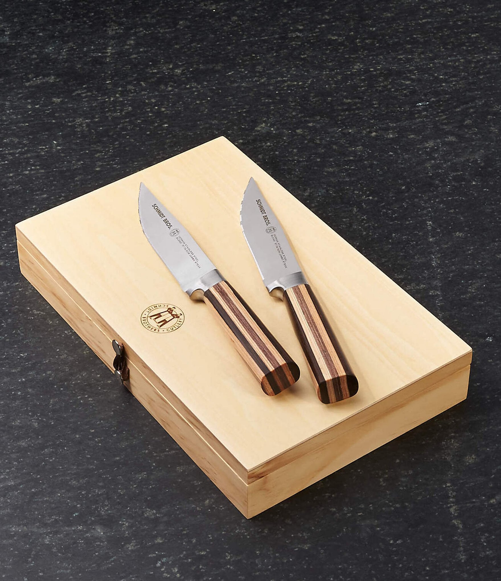 Schmidt Brothers Cutlery Farmhouse Blend 4-Piece Jumbo Steak Knife Set