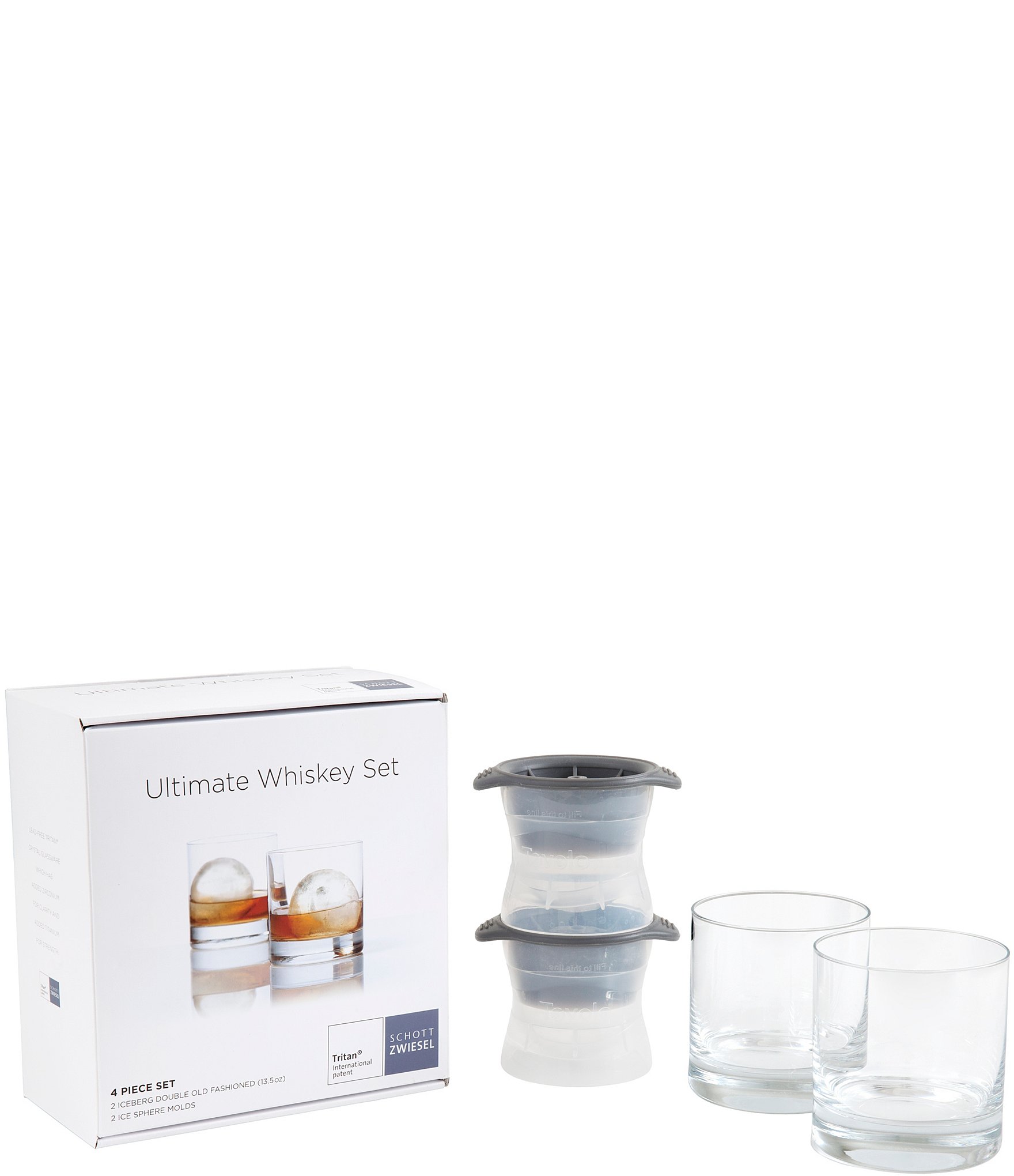 Corkcicle 9 oz Double Old Fashioned Whiskey Glass with Silicone Ice Mold