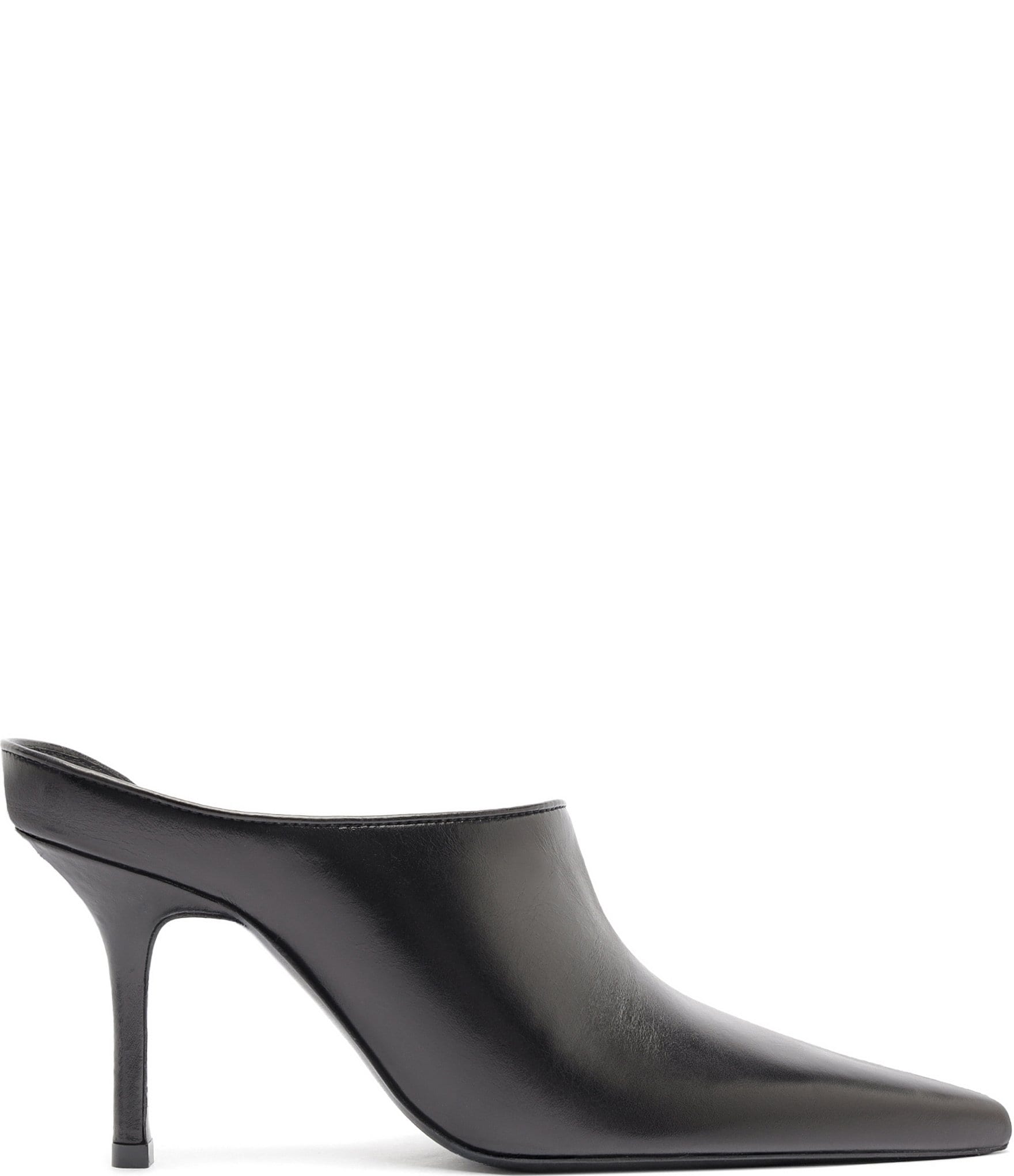 Schutz Abby Leather Pointed Toe Dress Mules