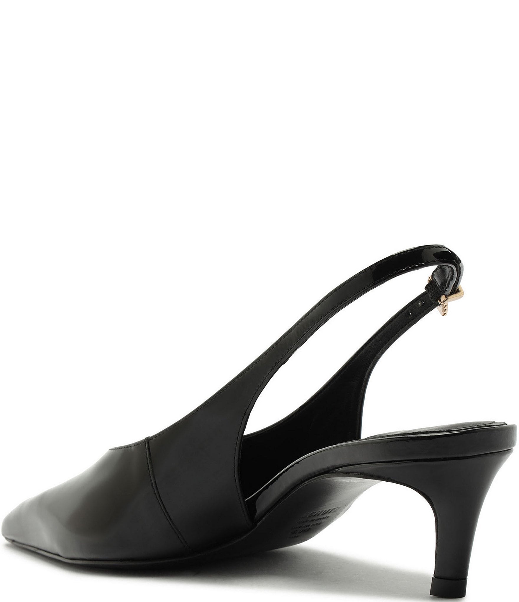 Schutz Alicia Patent Leather Slingback Pointed Toe Pumps