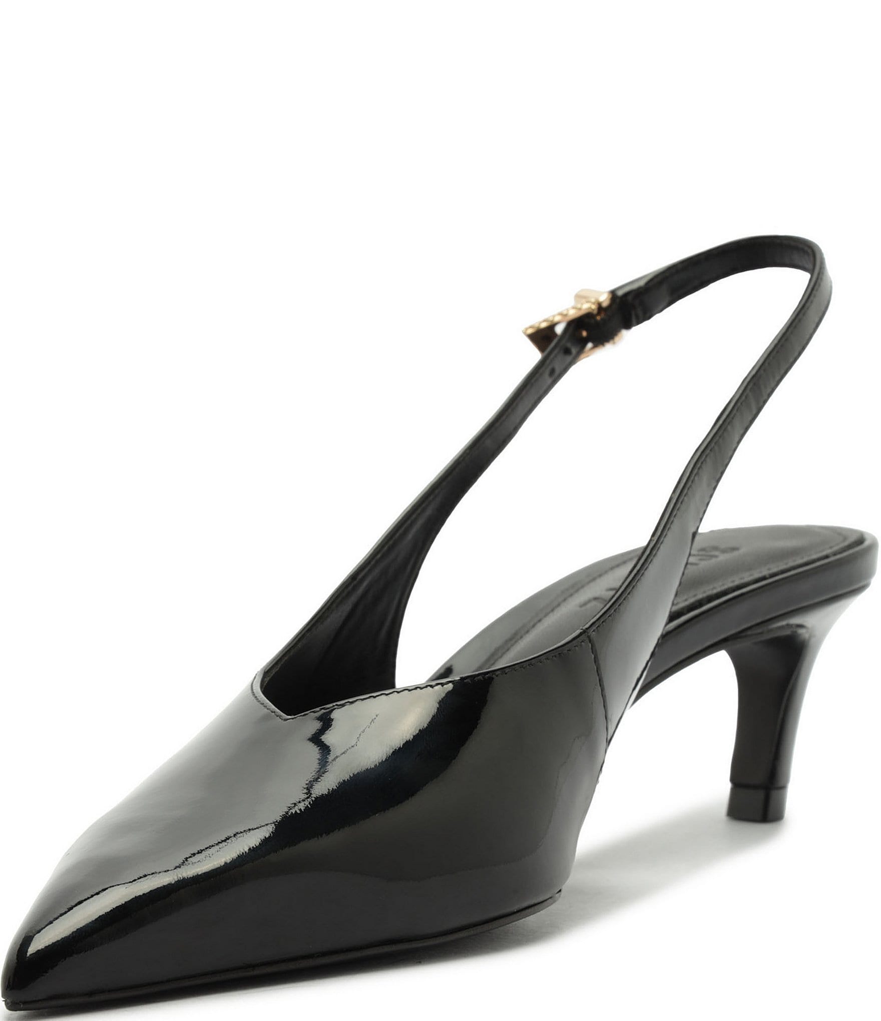 Schutz Alicia Patent Leather Slingback Pointed Toe Pumps
