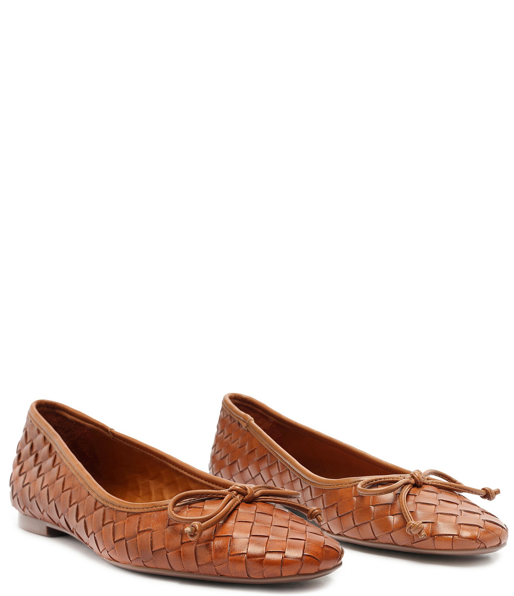 Schutz Arissa Woven Leather Slip On Flats