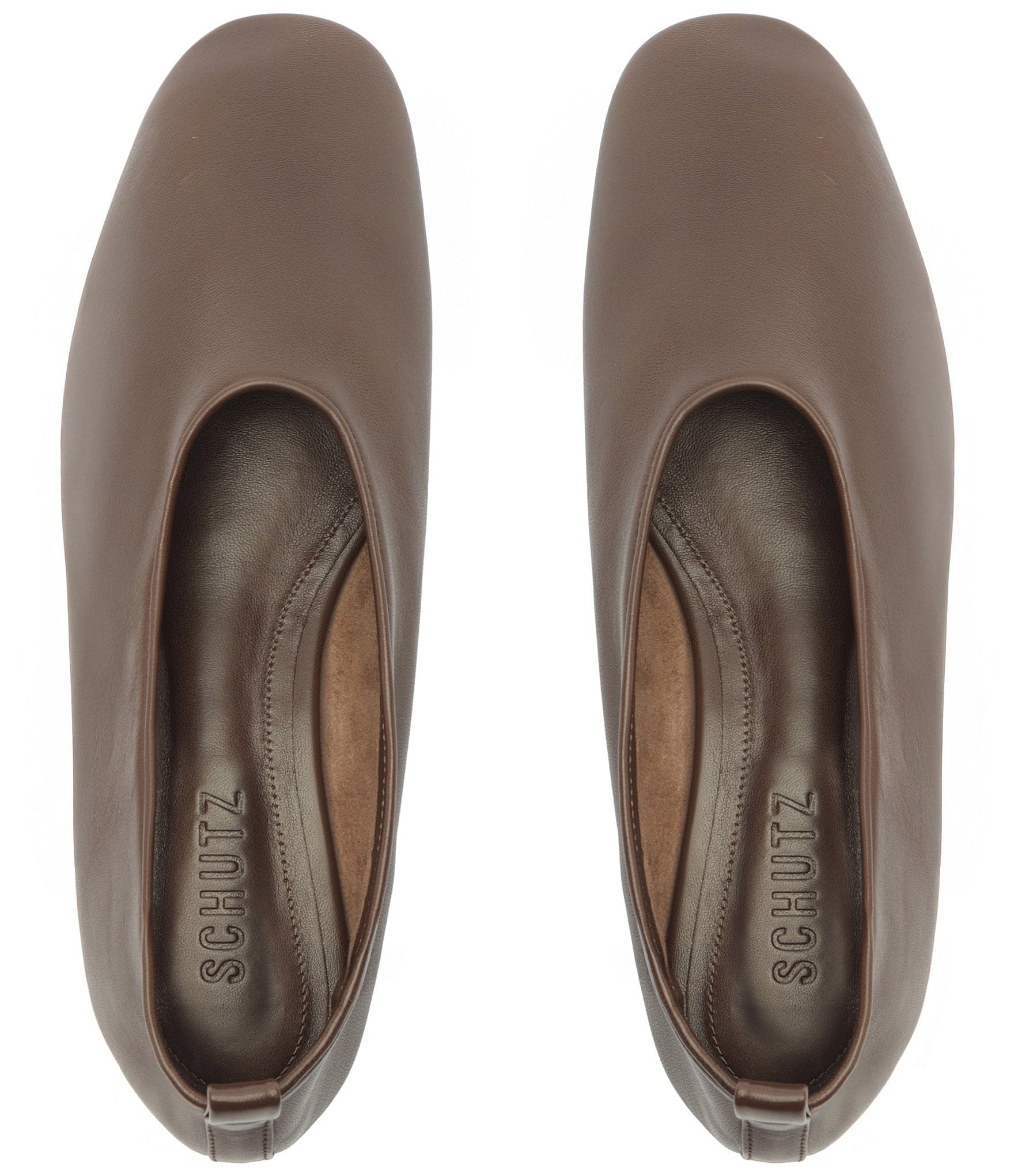 Schutz Hadley High Vamp Leather Ballet Flats