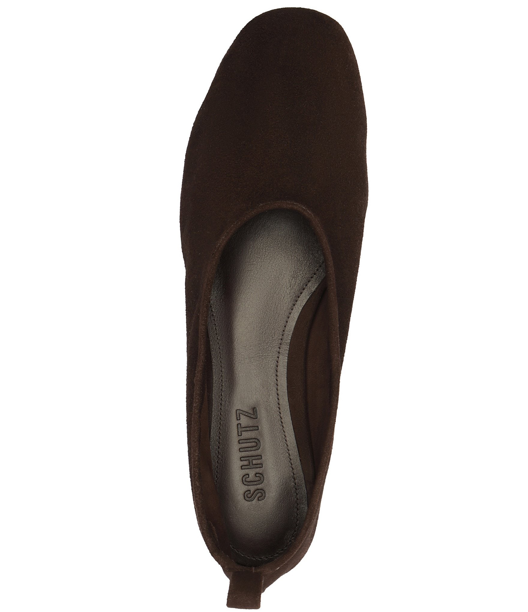 Schutz Hadley High Vamp Suede Ballet Flats