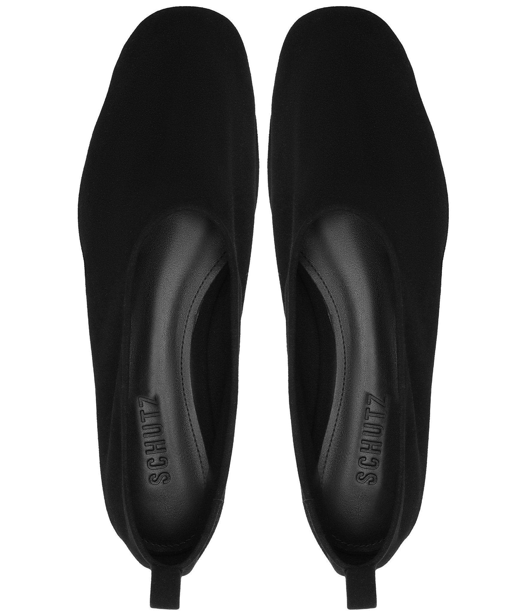 Schutz Hadley High Vamp Suede Ballet Flats