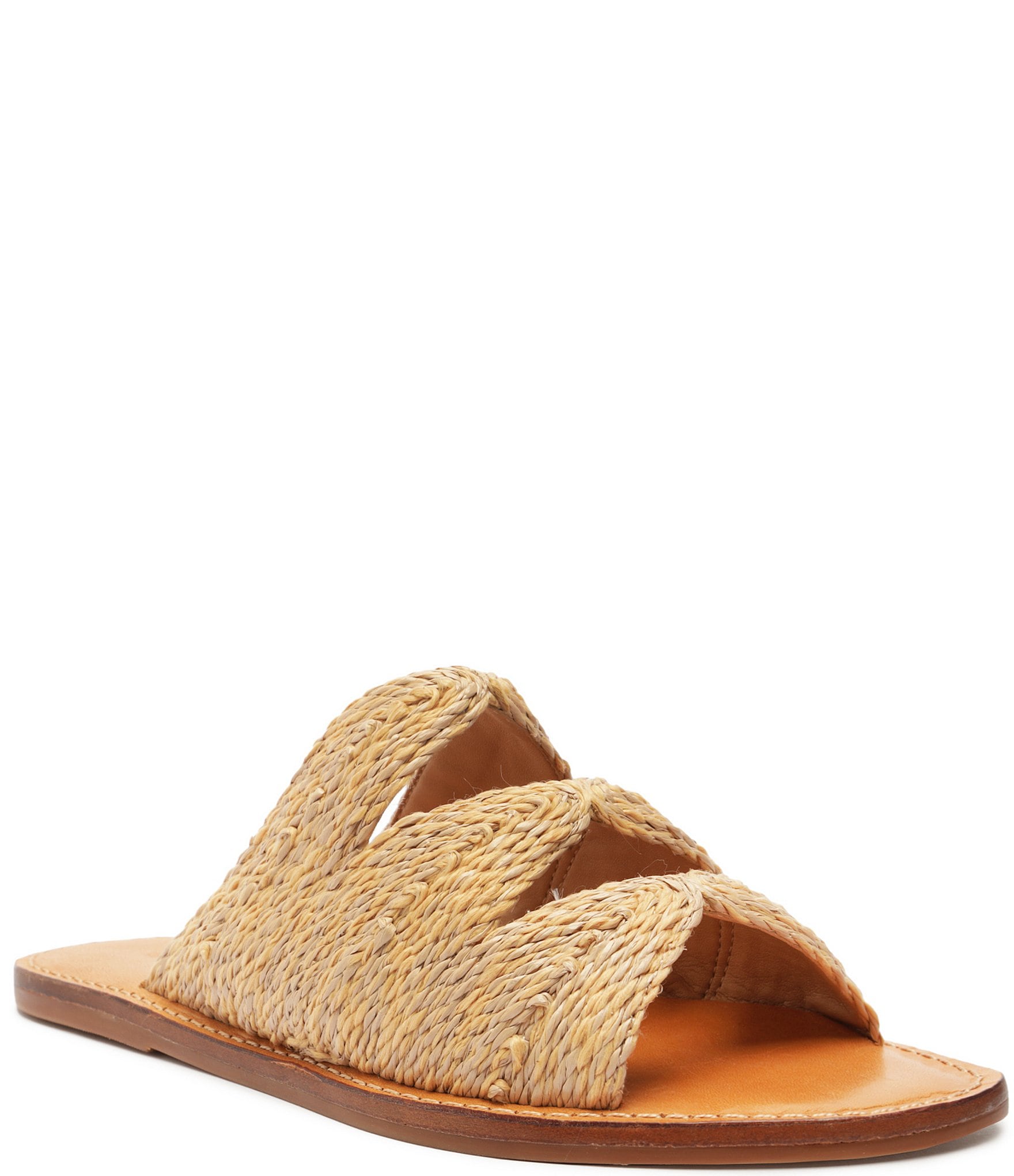 Schutz Ivy Woven Flat Sandals | Dillard's