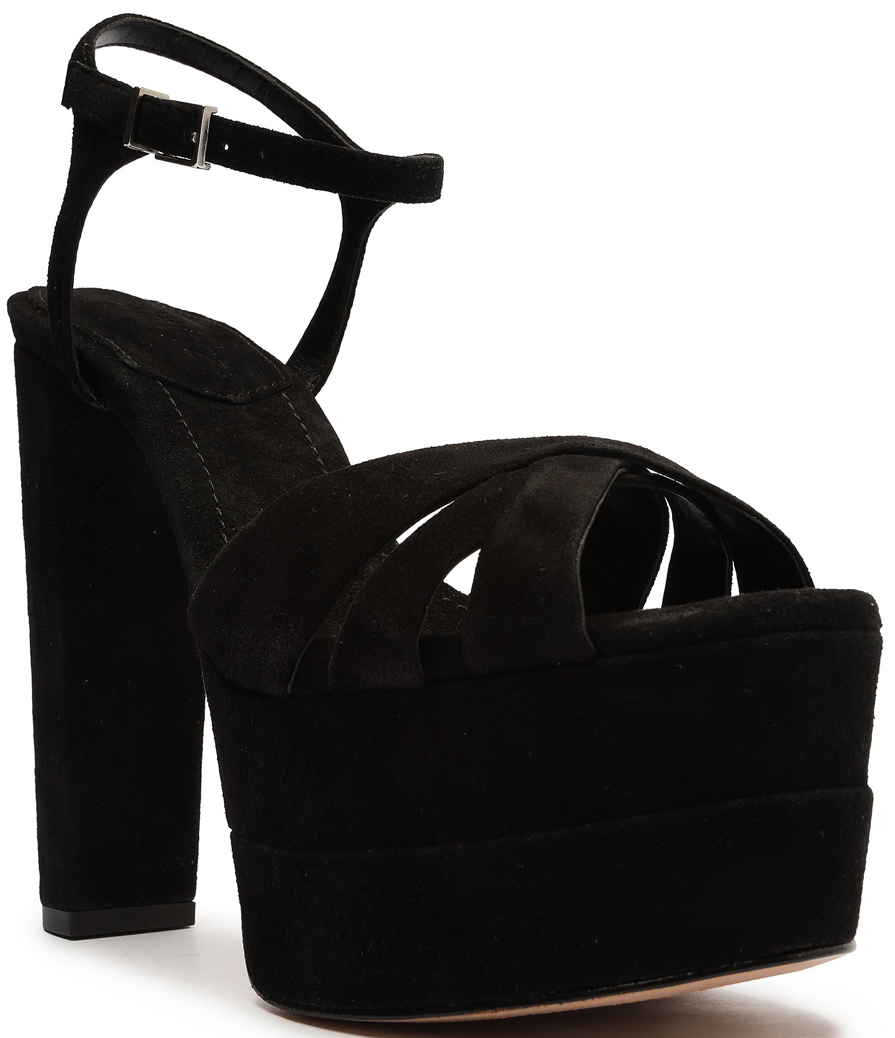 Schutz Keefa High Suede Platform Dress Sandals Dillards 5193