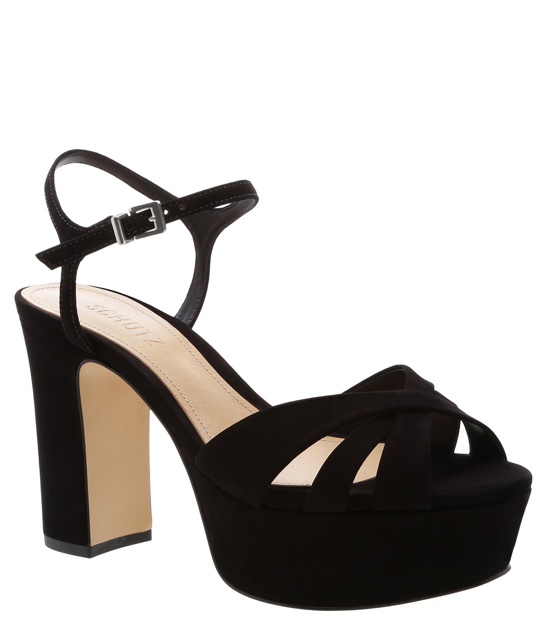 black block heel platform sandals