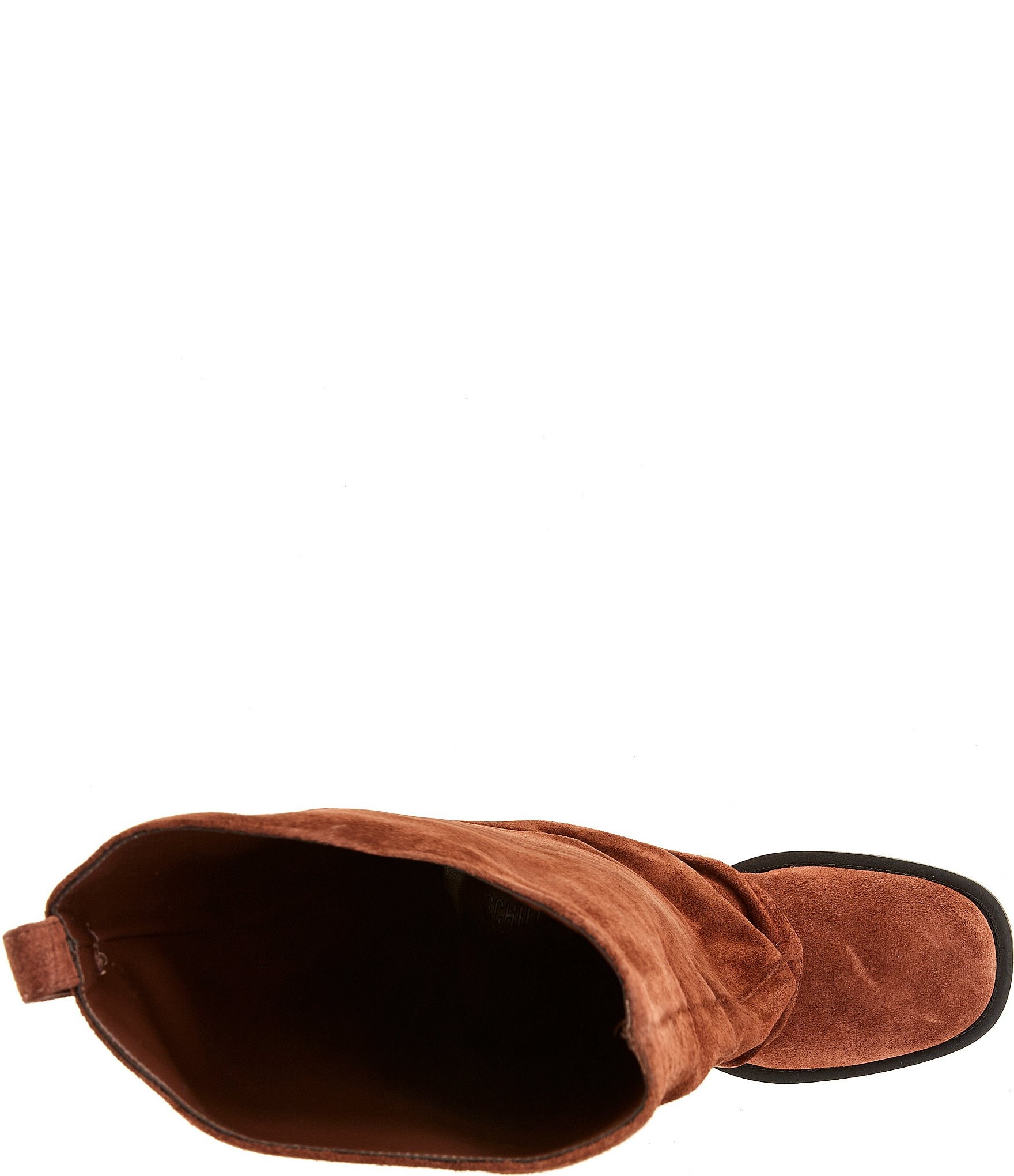 Schutz Keira Up Cloak Suede Foldover Tall Boots