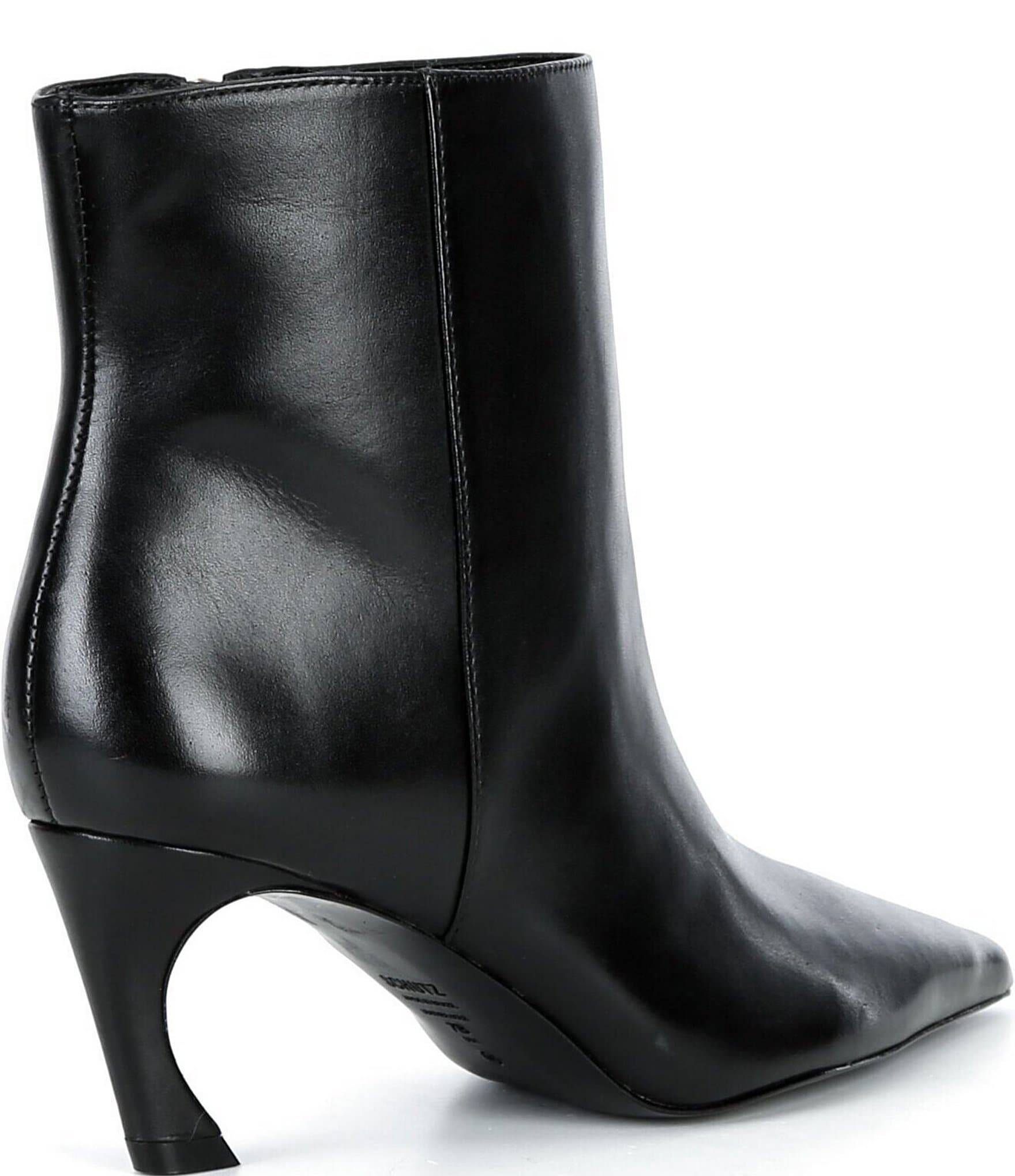 Schutz Lexi Leather Pointed Toe Booties