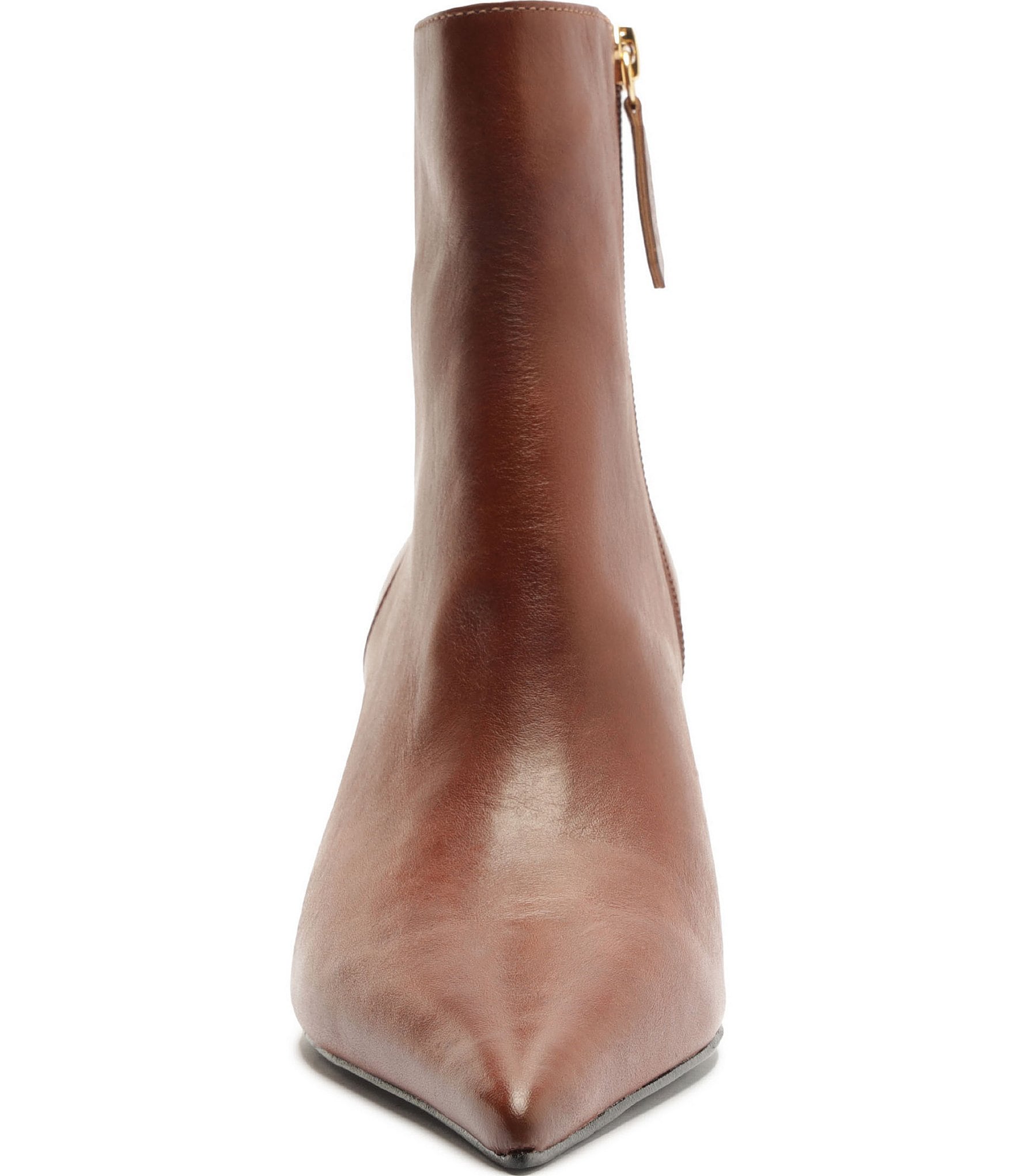 Schutz Lexi Leather Pointed Toe Booties