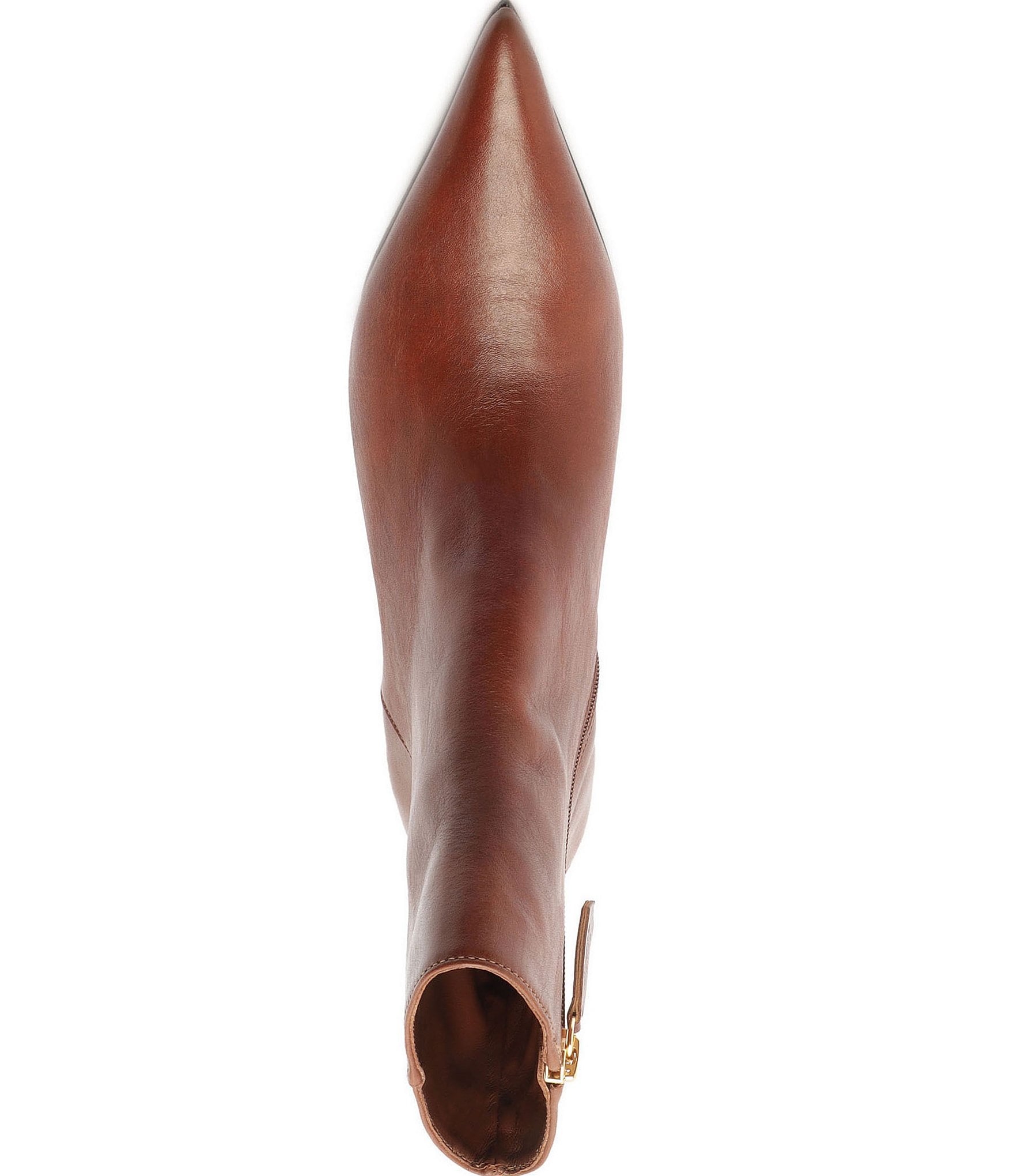 Schutz Lexi Leather Pointed Toe Booties