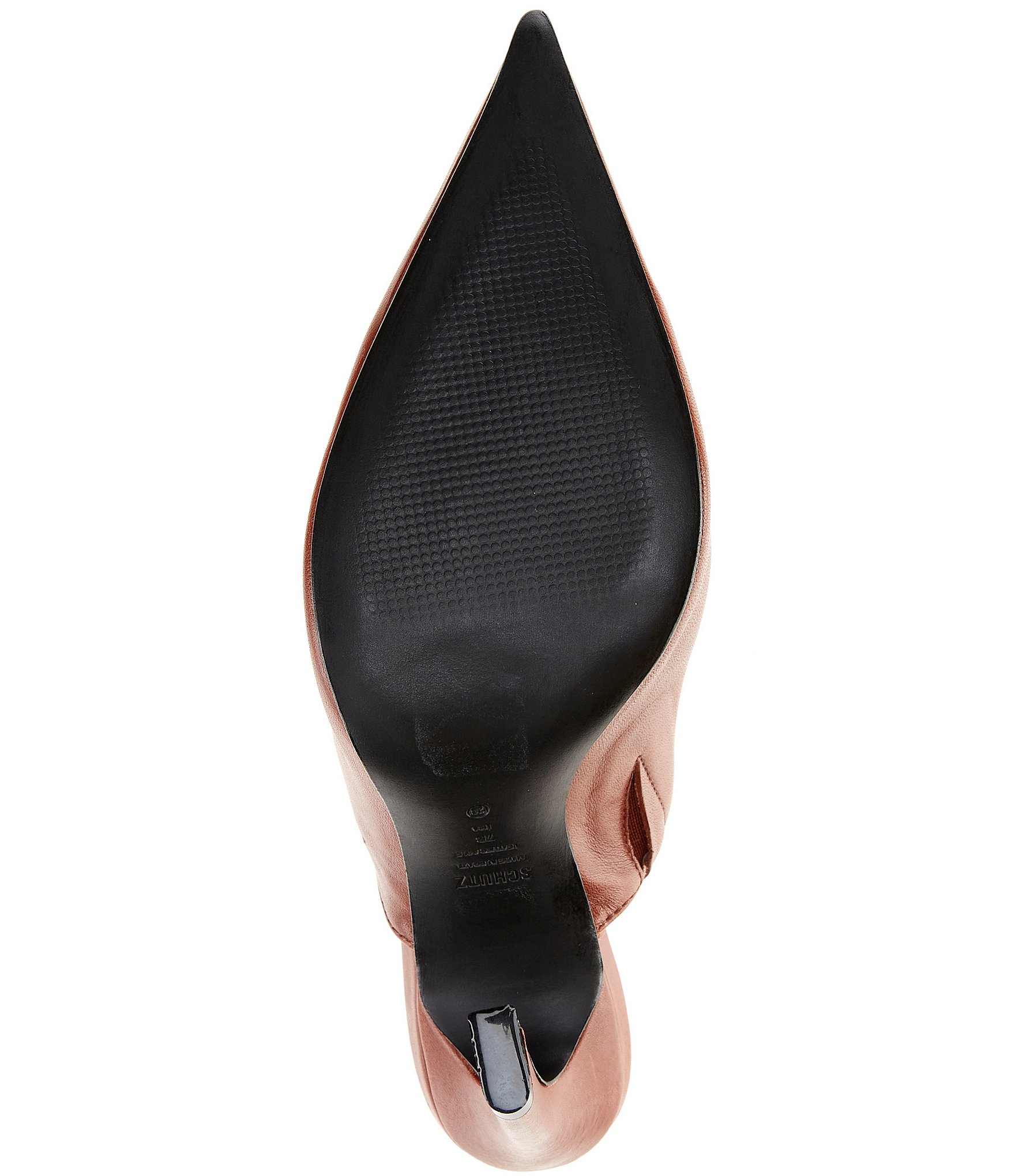 Schutz Lexi Leather Pointed Toe Pump Mules