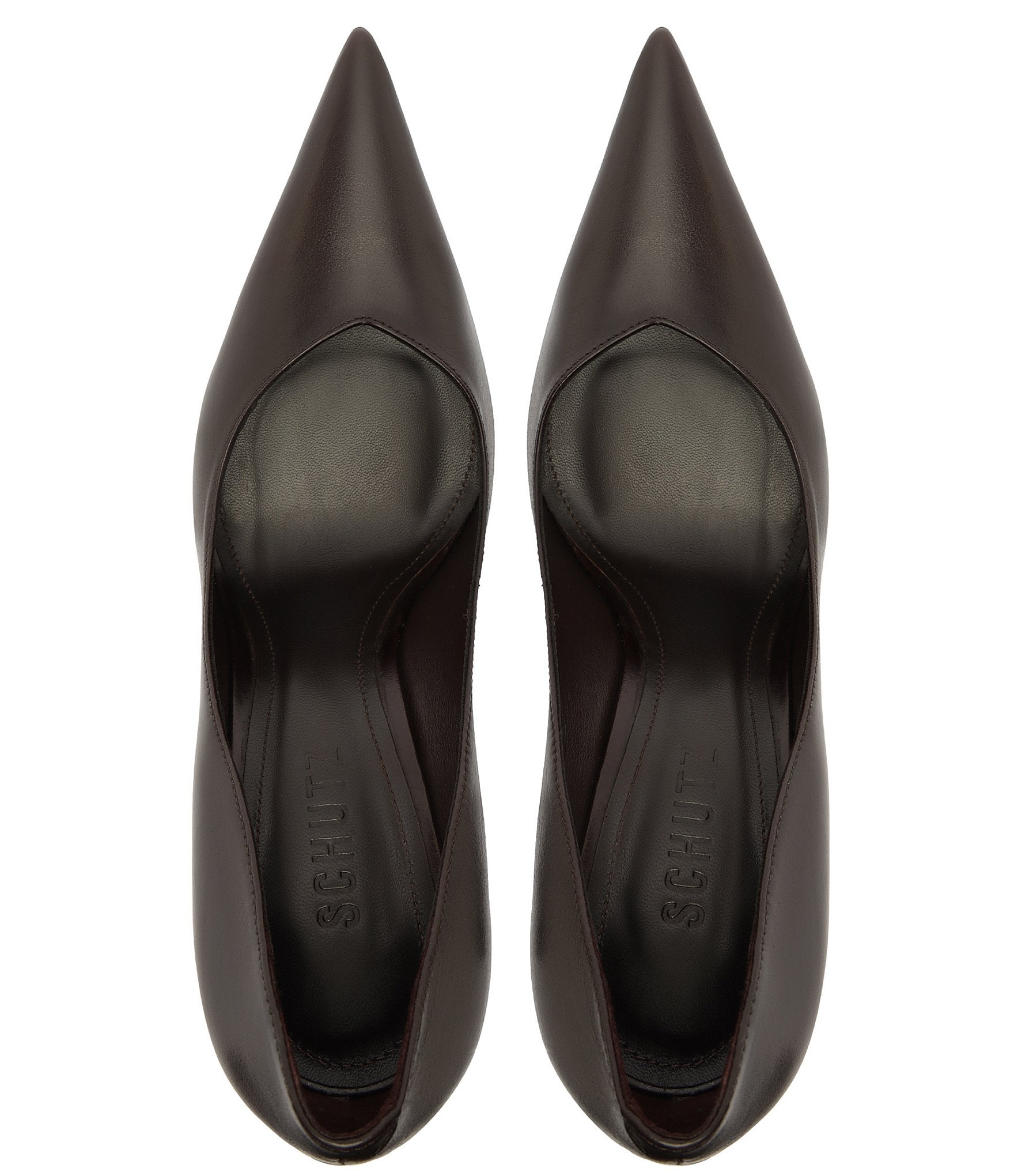 Schutz Lexi Leather Pointed Toe Pumps