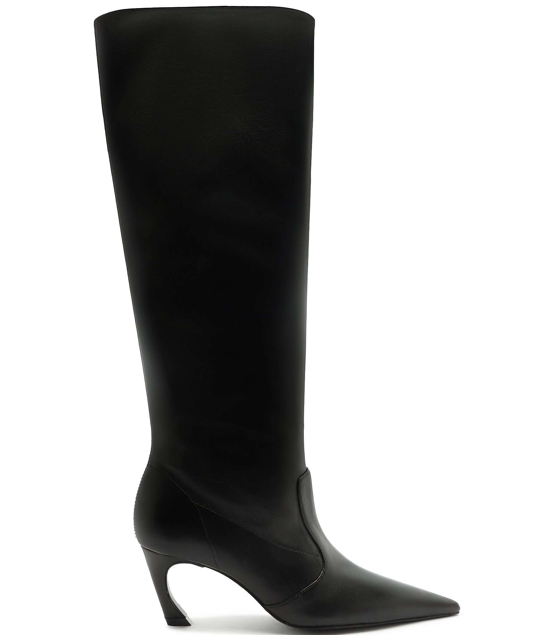 Schutz Lexi Mid Slouch Leather Tall Boots