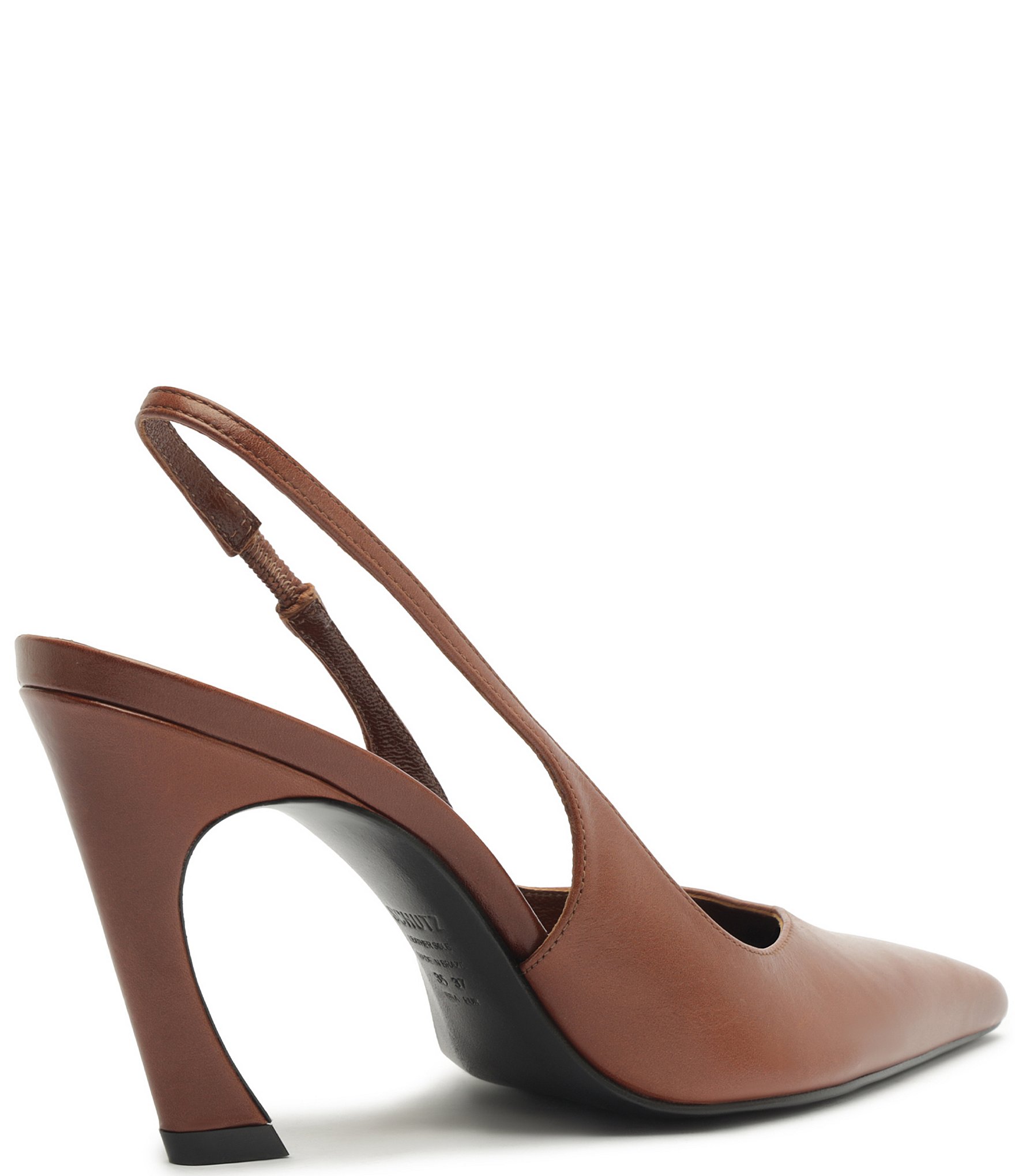 Schutz Lexi Sling Leather Pointed Toe Pumps