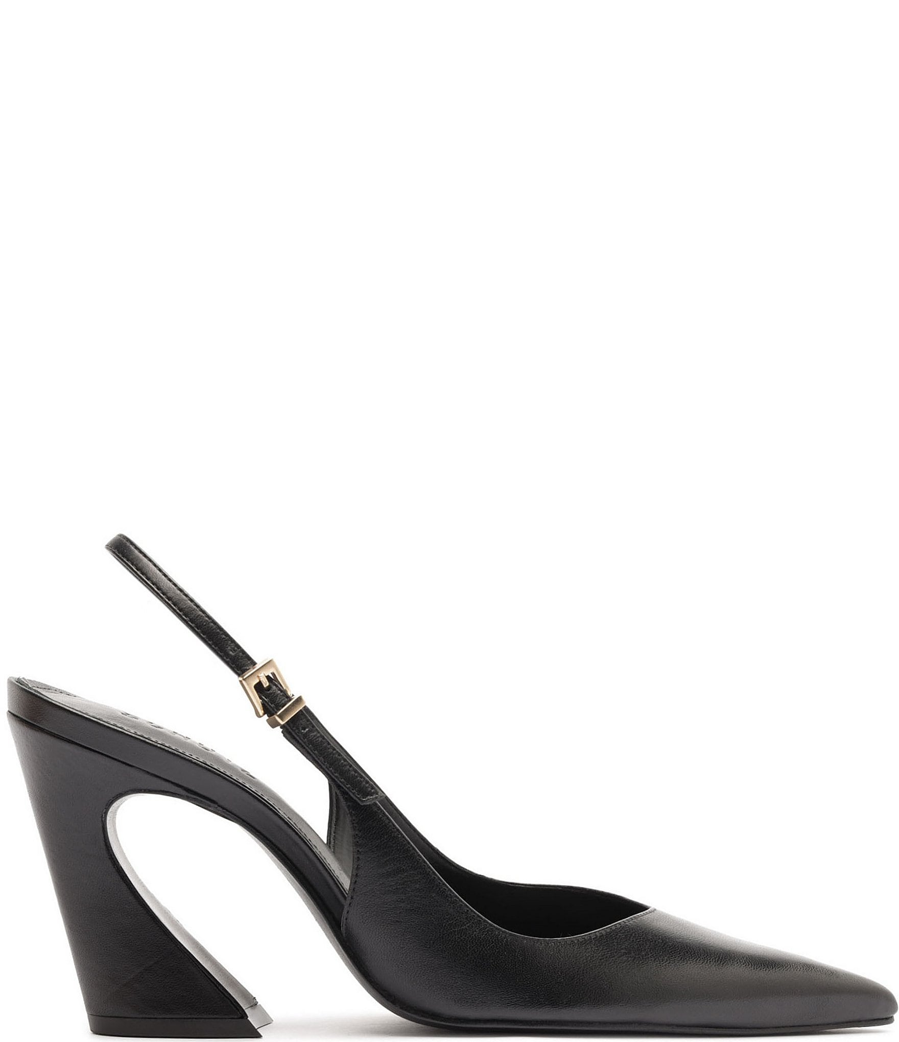 Schutz Lexi Slingback Leather Pointed Toe Pumps