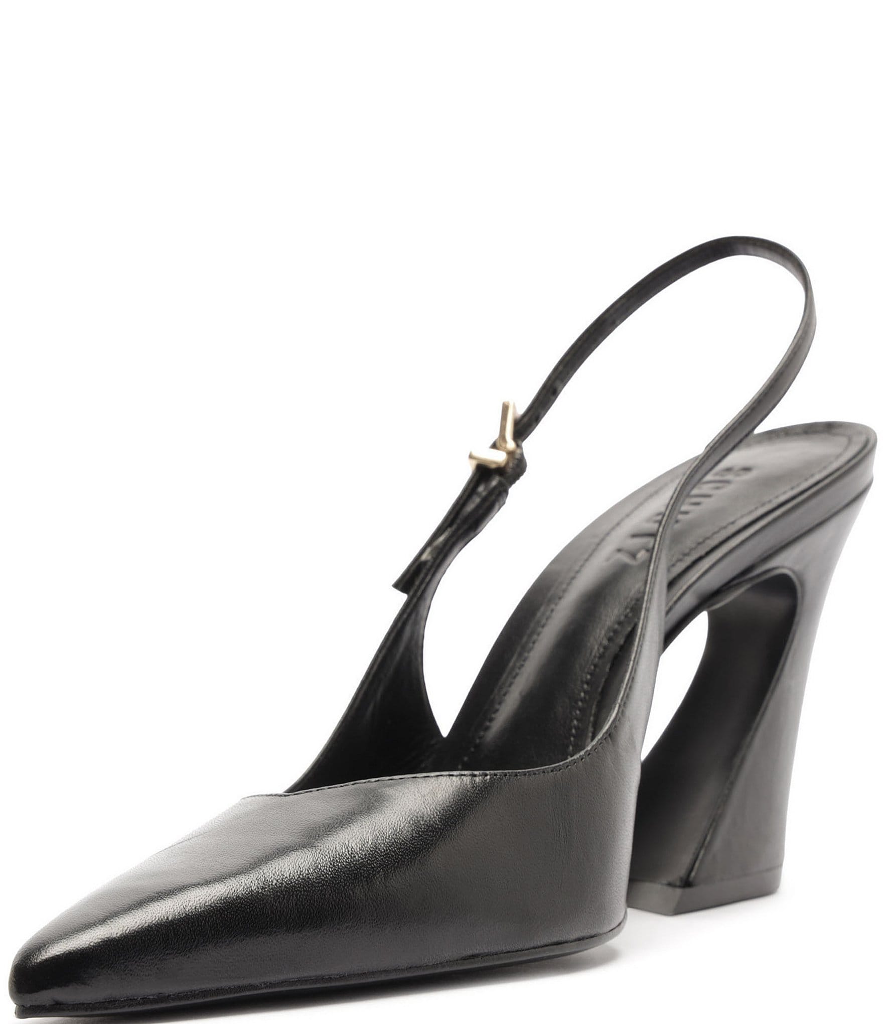 Schutz Lexi Slingback Leather Pointed Toe Pumps