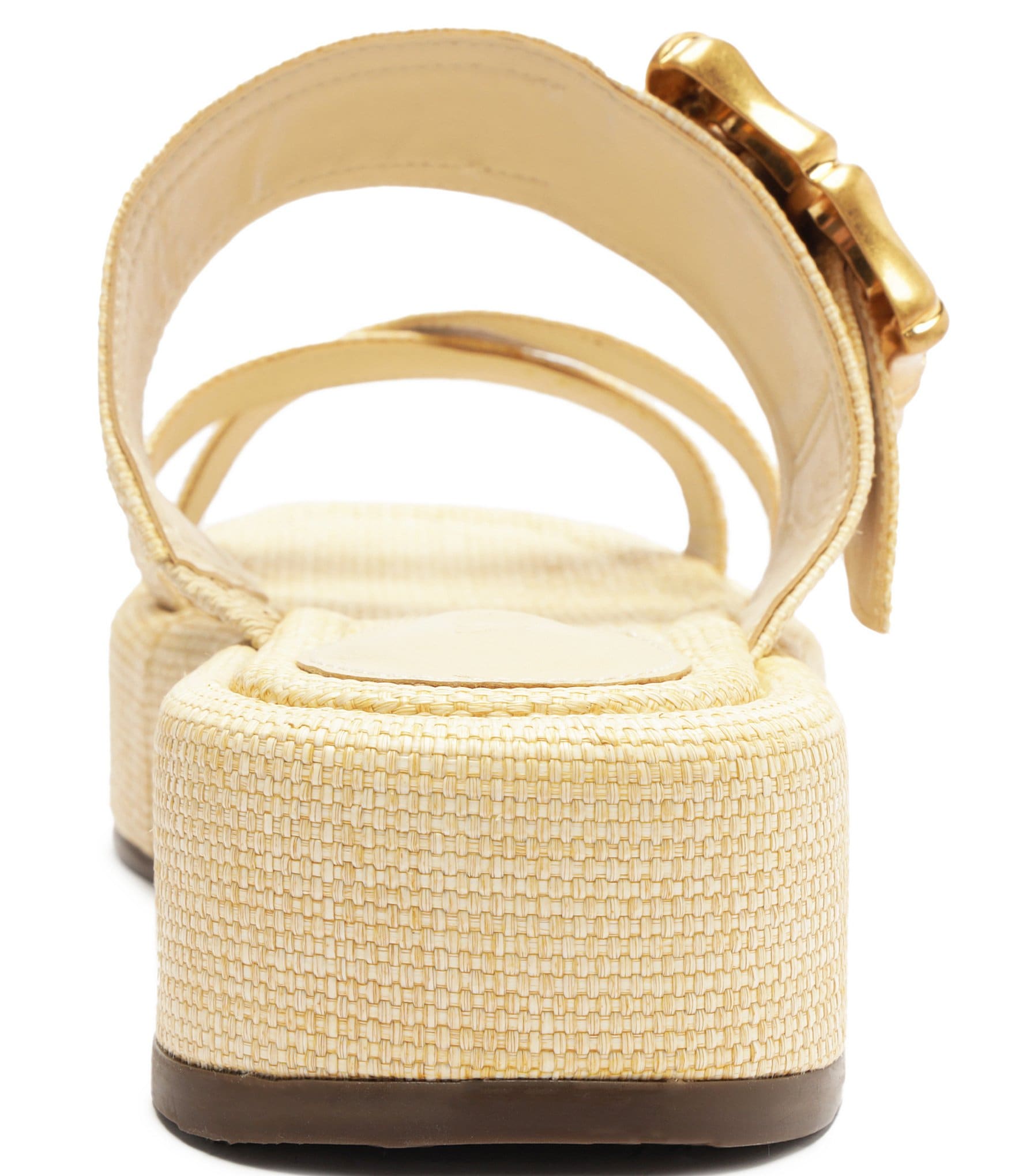 Schutz Lola Platform Bamboo Buckle Slides