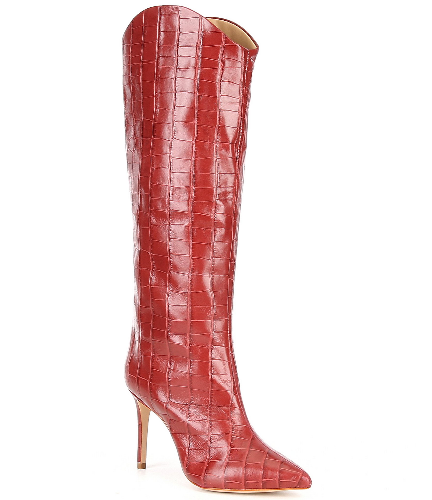 dillards red boots