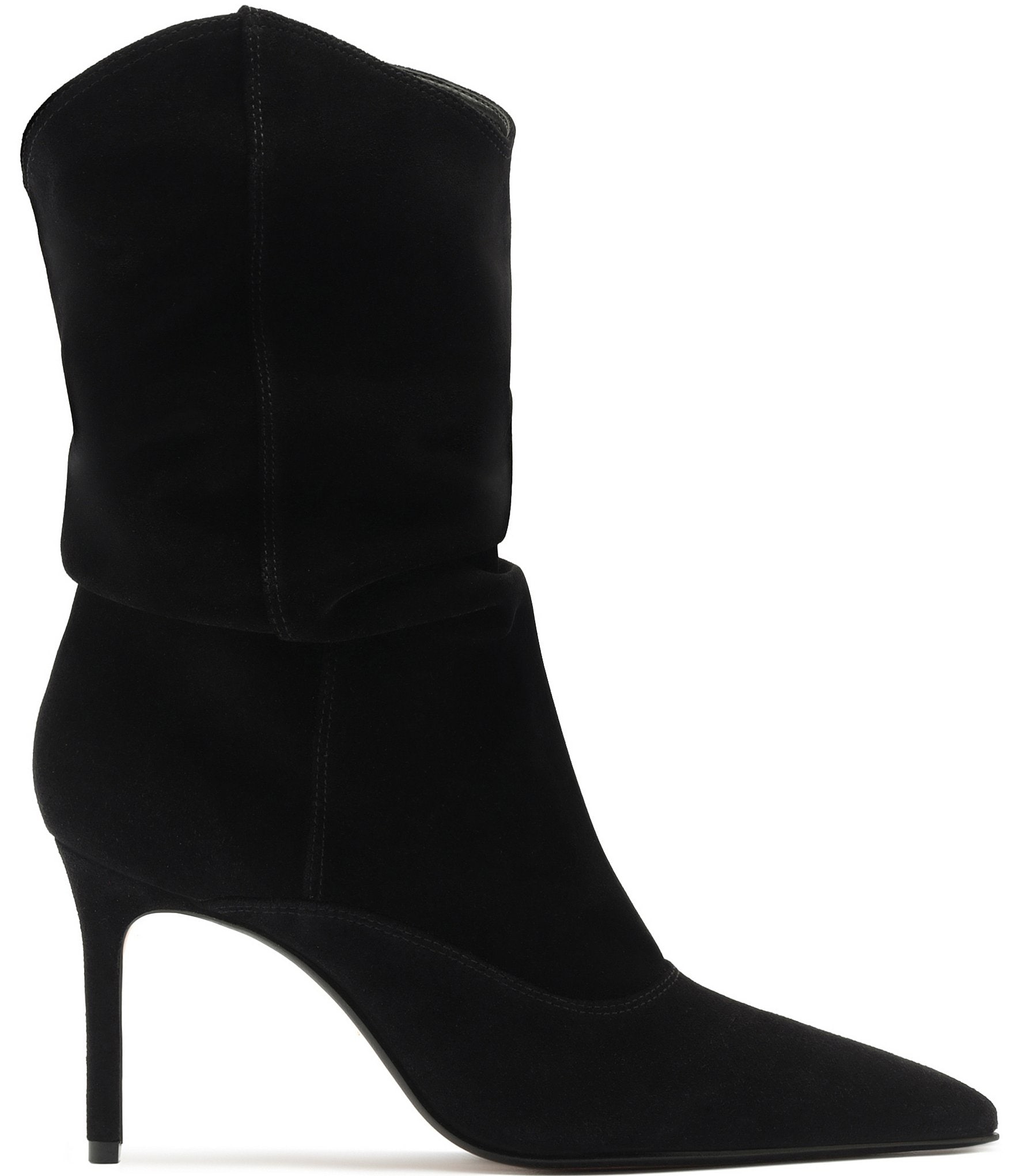 Schutz Maryana Slouch Suede Pointed Toe Boots
