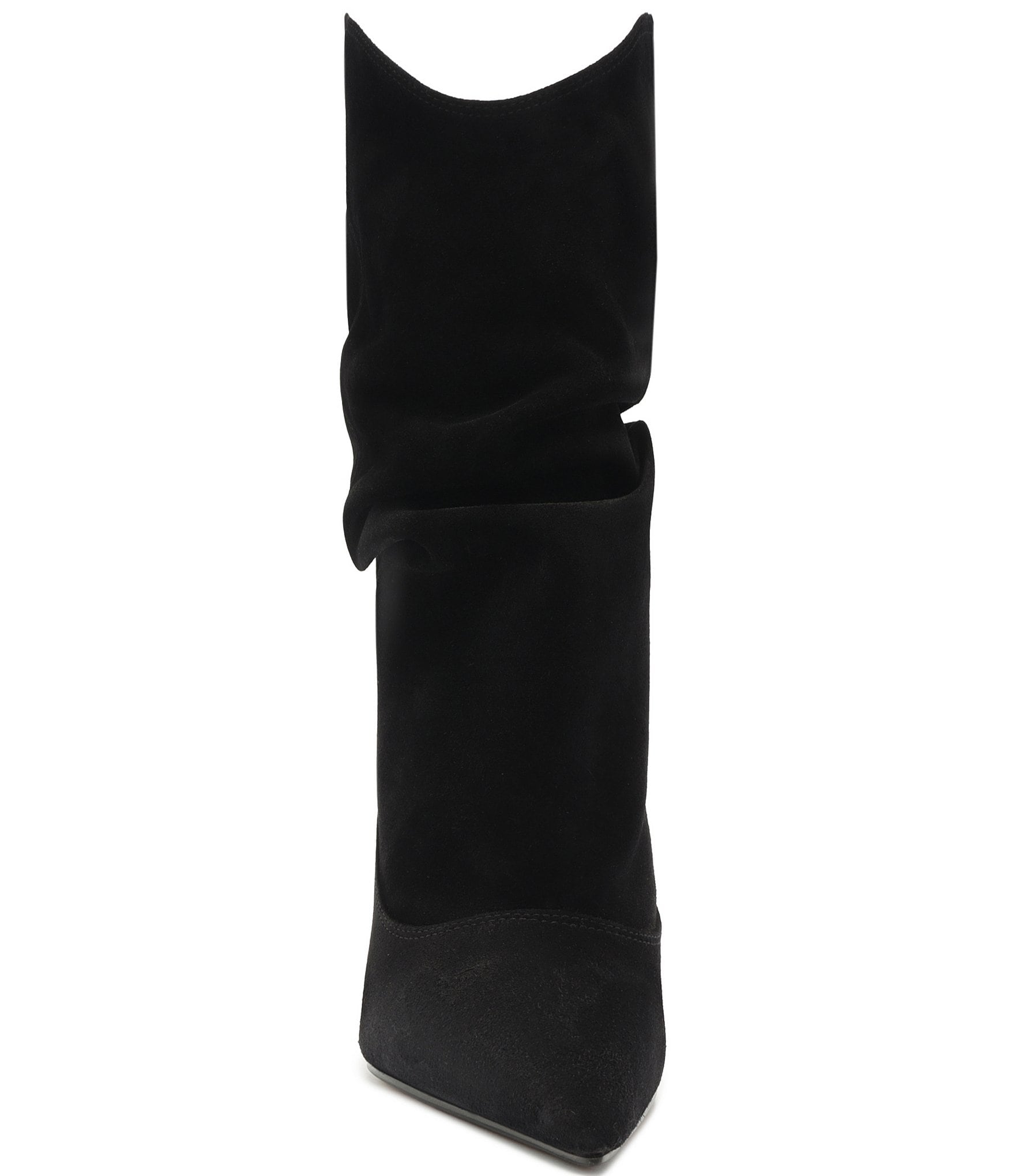 Schutz Maryana Slouch Suede Pointed Toe Boots