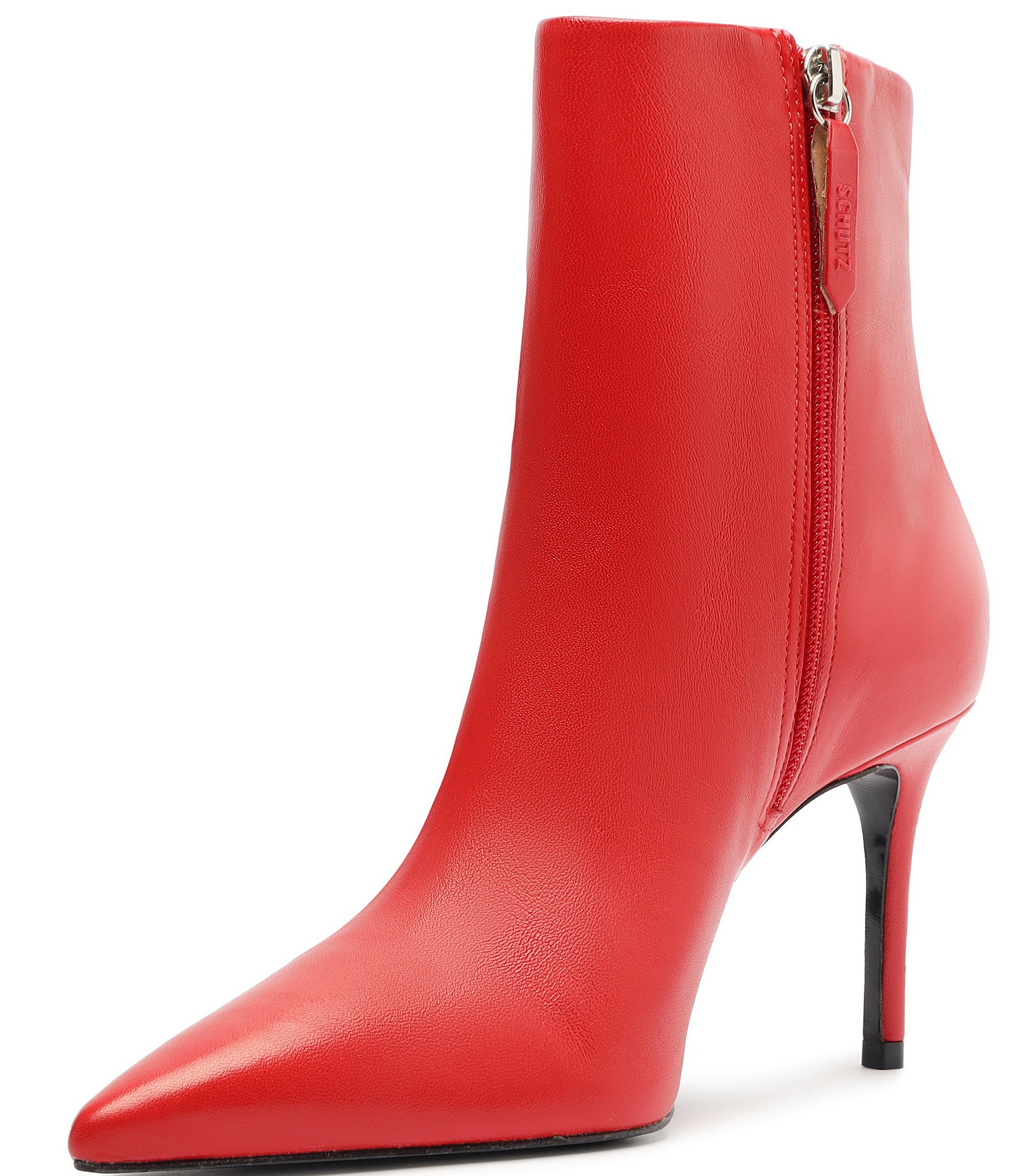 Schutz Mikki Leather Dress Booties