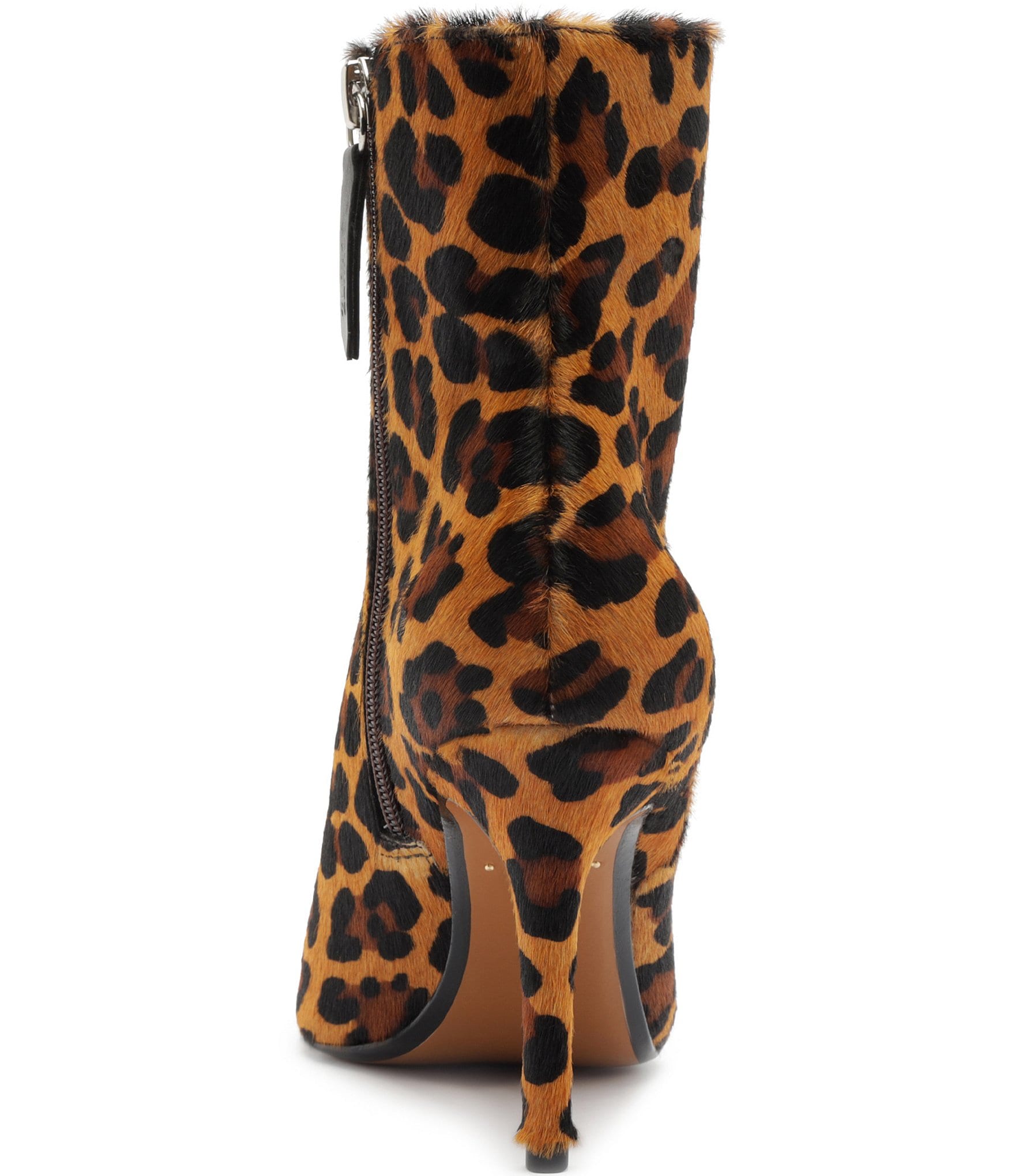 Schutz Mikki Leopard Print Hair Calf Booties