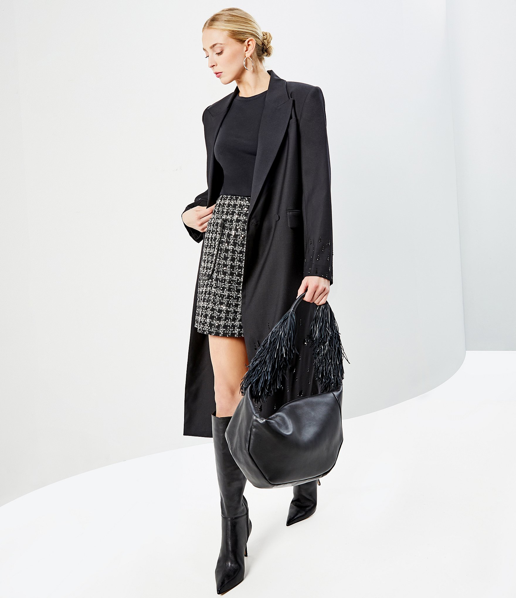 Schutz Mikki Up Leather Stiletto Tall Boots