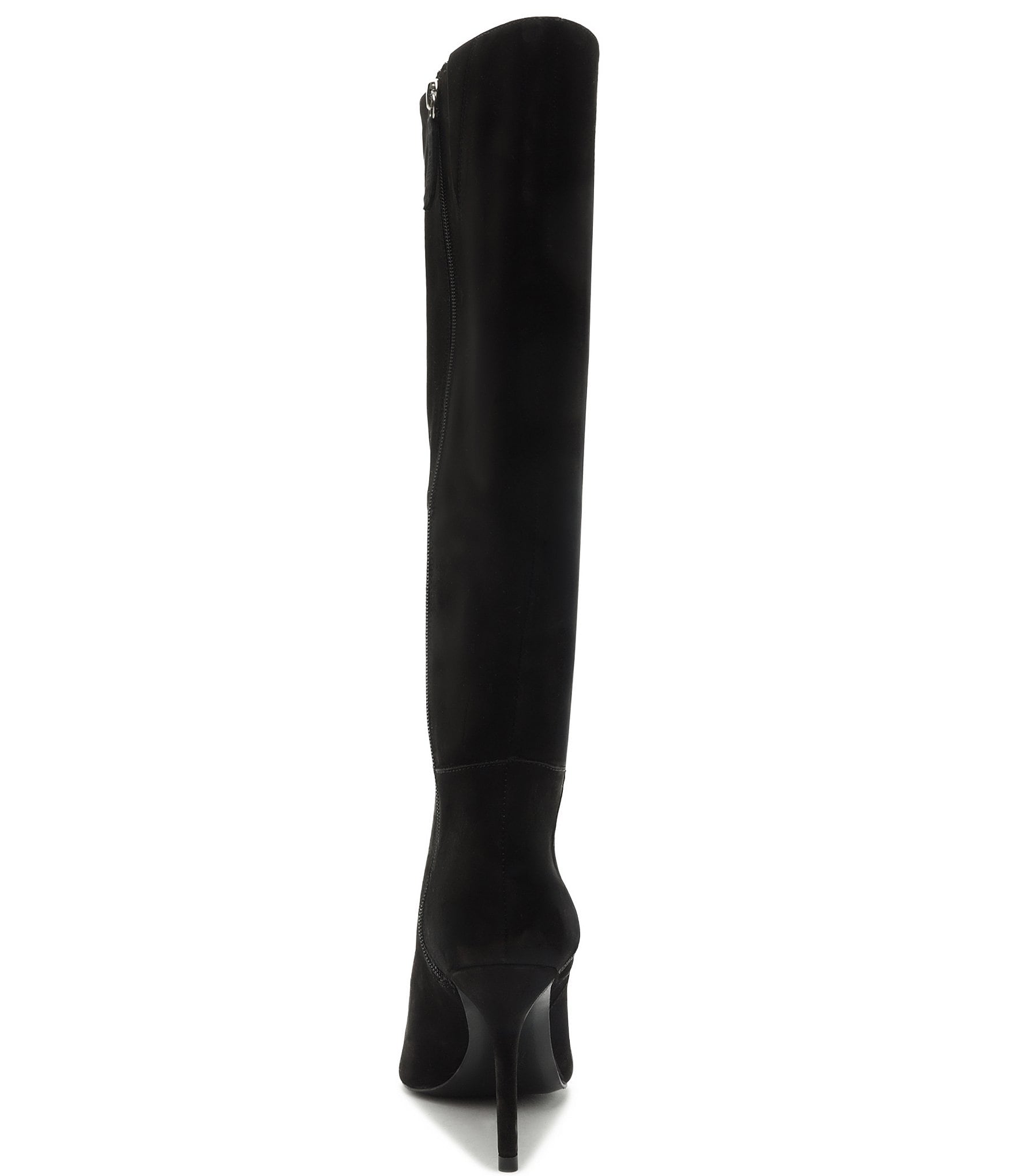 Schutz Mikki Up Nubuck Suede Pointed Toe Stiletto Tall Boots