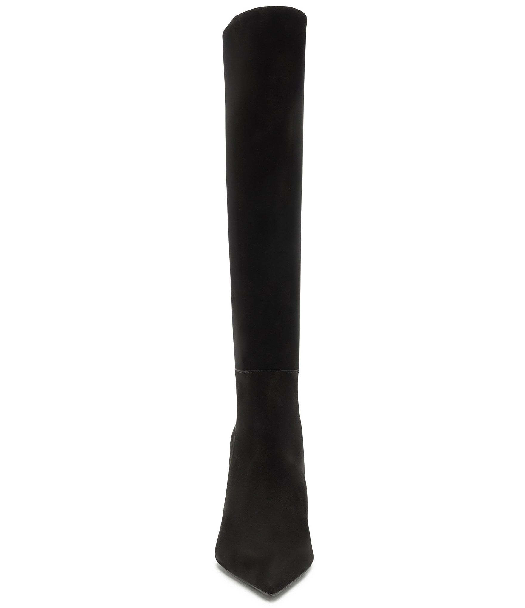 Schutz Mikki Up Nubuck Suede Pointed Toe Stiletto Tall Boots