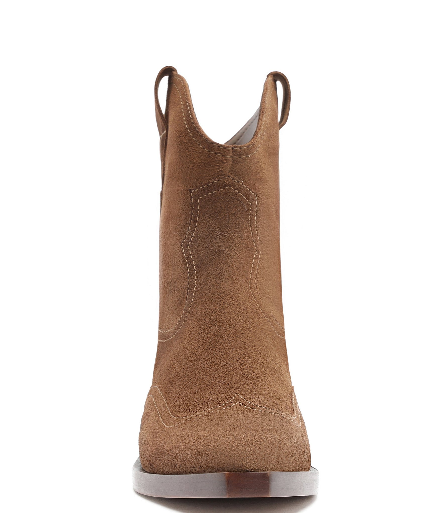 Schutz Nash Suede Pointed Toe Western Booties