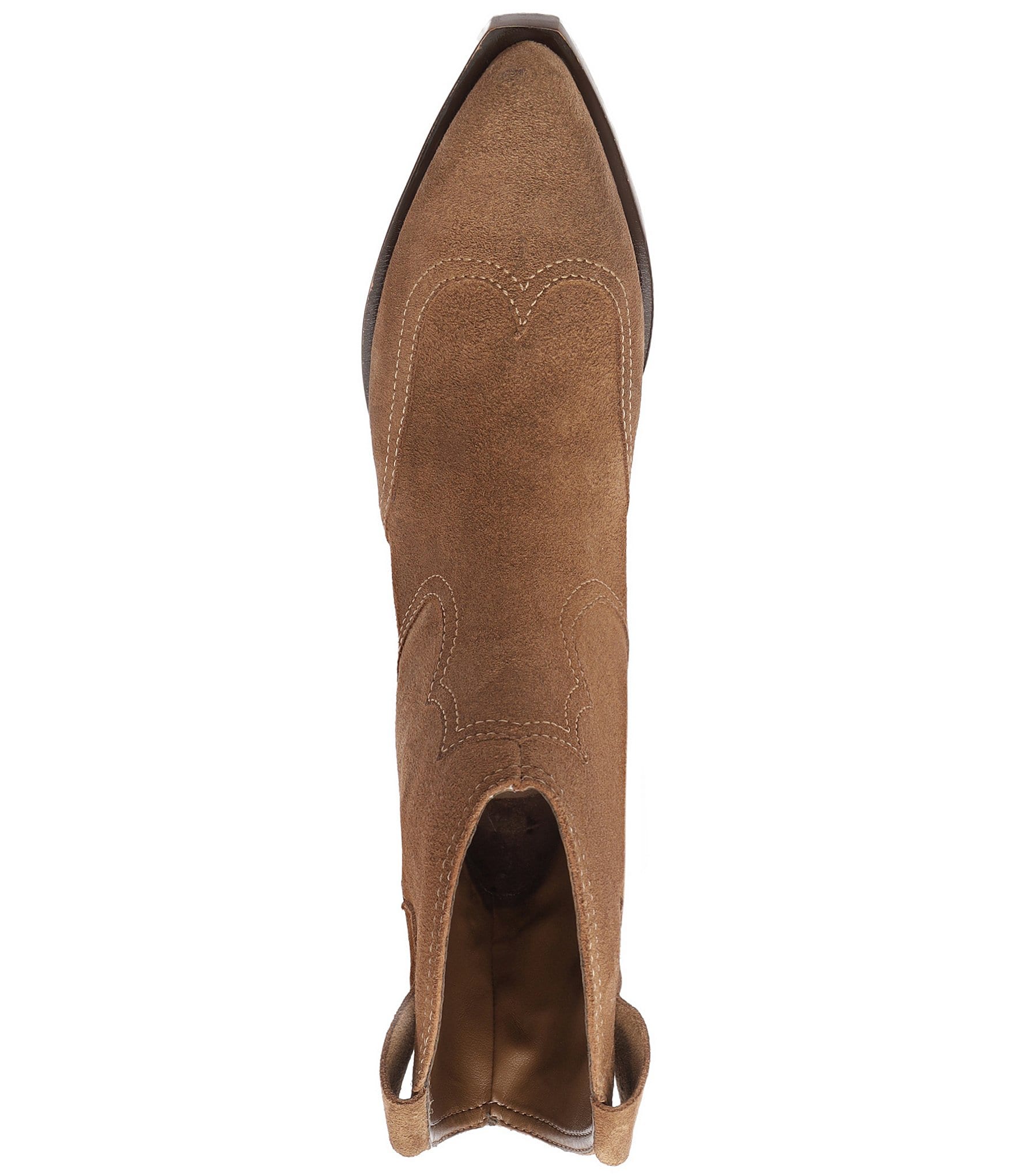 Schutz Nash Suede Pointed Toe Western Booties