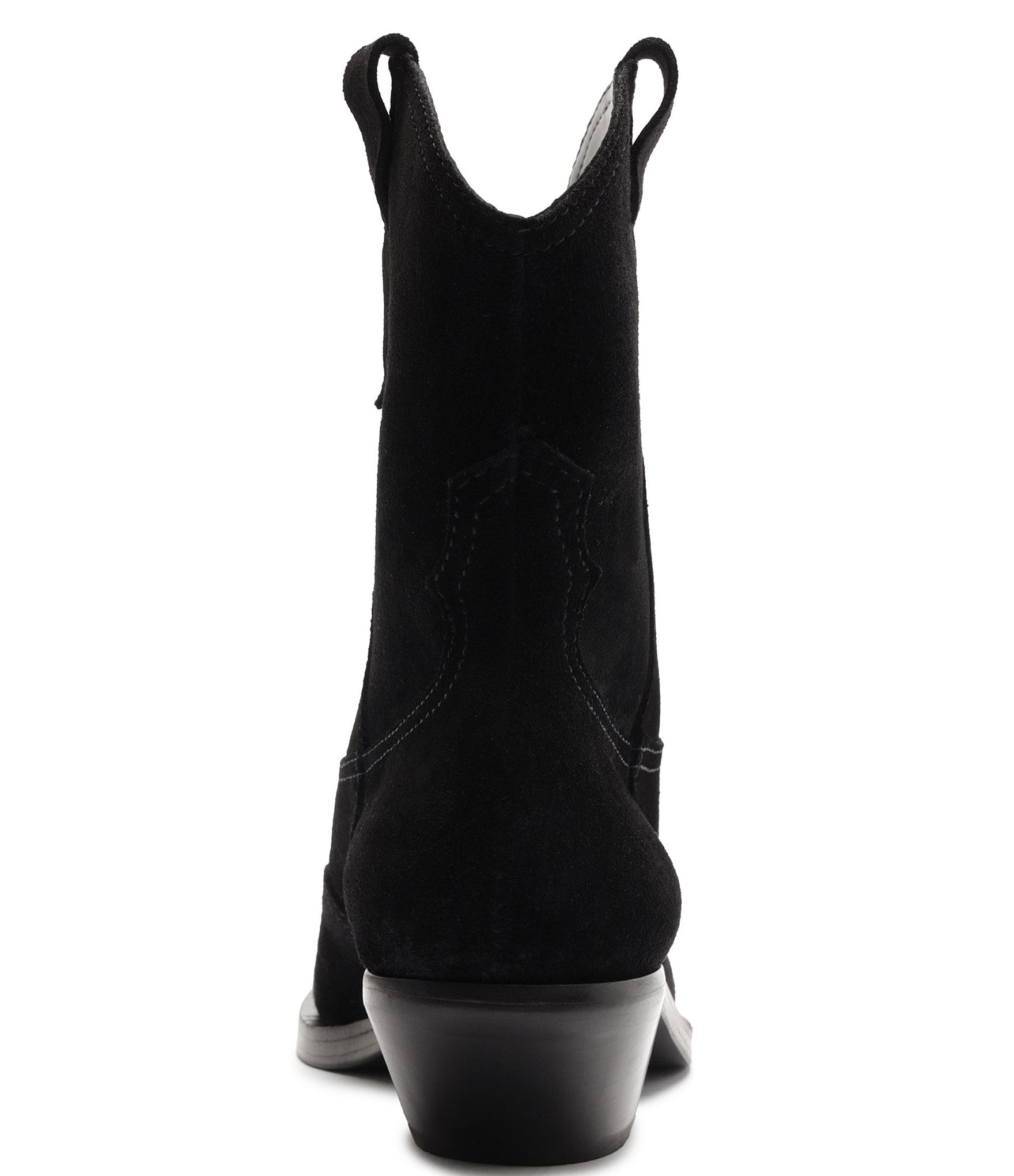 Schutz Nash Suede Pointed Toe Western Booties