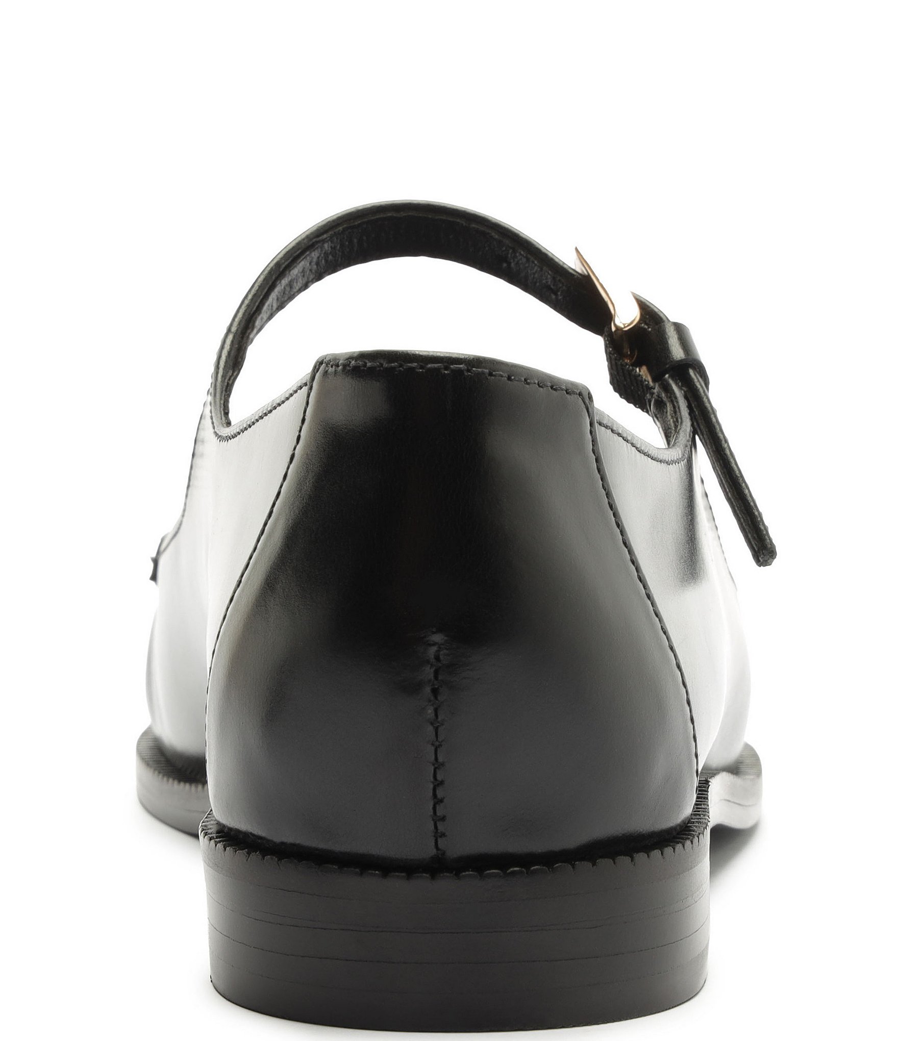 Schutz Tyla Leather Buckle Strap Mary Jane Loafers