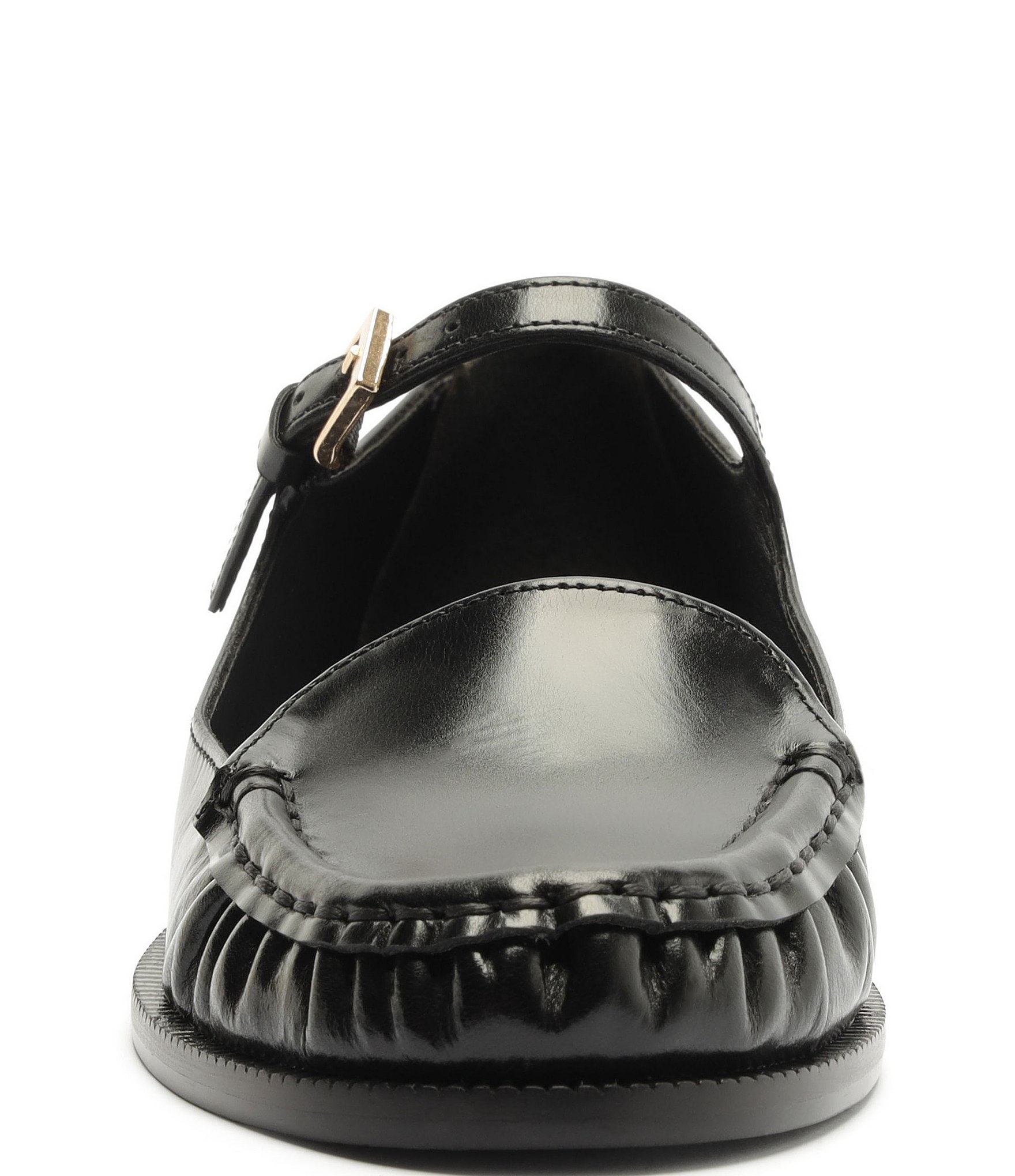 Schutz Tyla Leather Buckle Strap Mary Jane Loafers