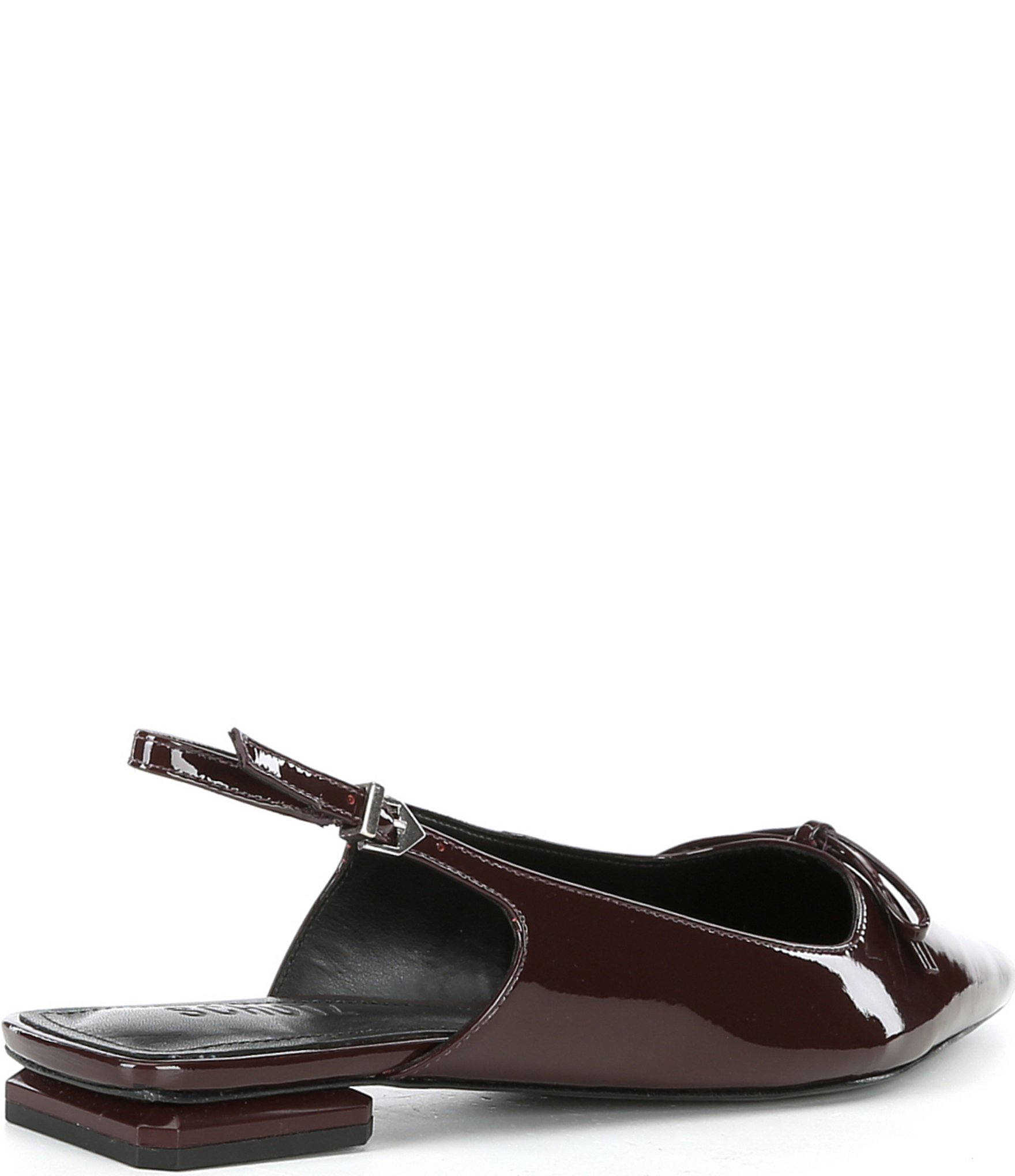 Schutz Violetta Sculpt Patent Leather Slingback Flats