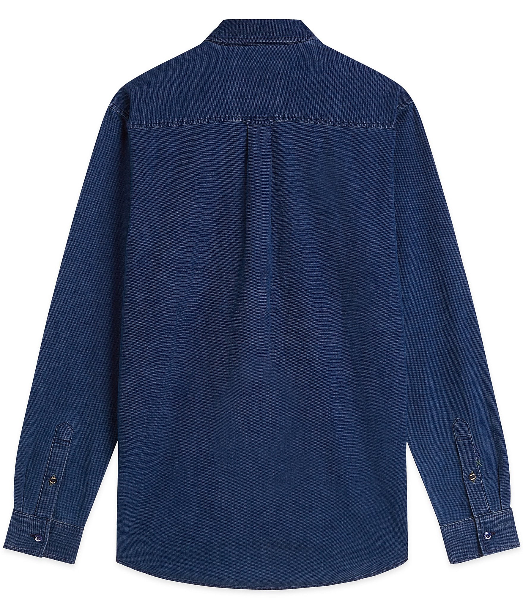 Scotch & Soda Structured Denim Long Sleeve Woven Shirt