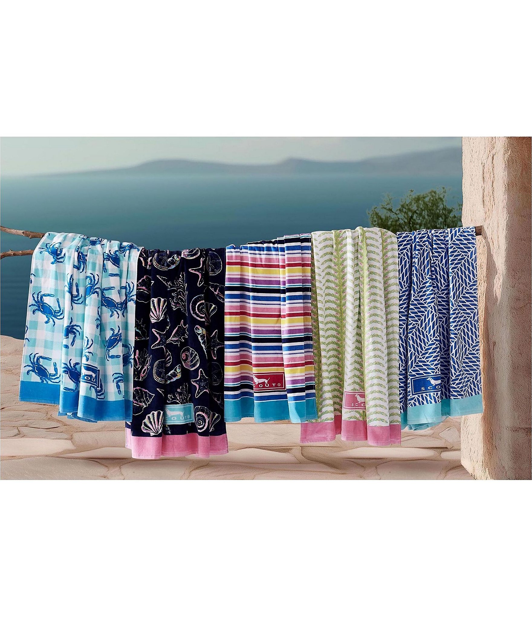 SCOUT Summer Shop Collection Shake Your Palm Printed Velour Beach Towel
