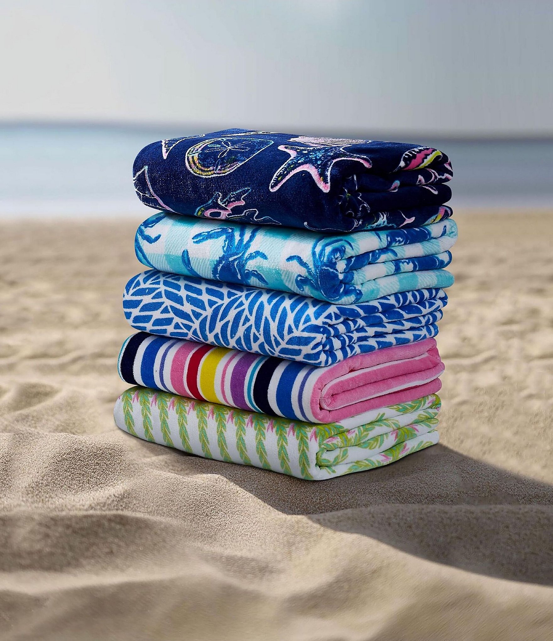 SCOUT Summer Shop Collection Shake Your Palm Printed Velour Beach Towel