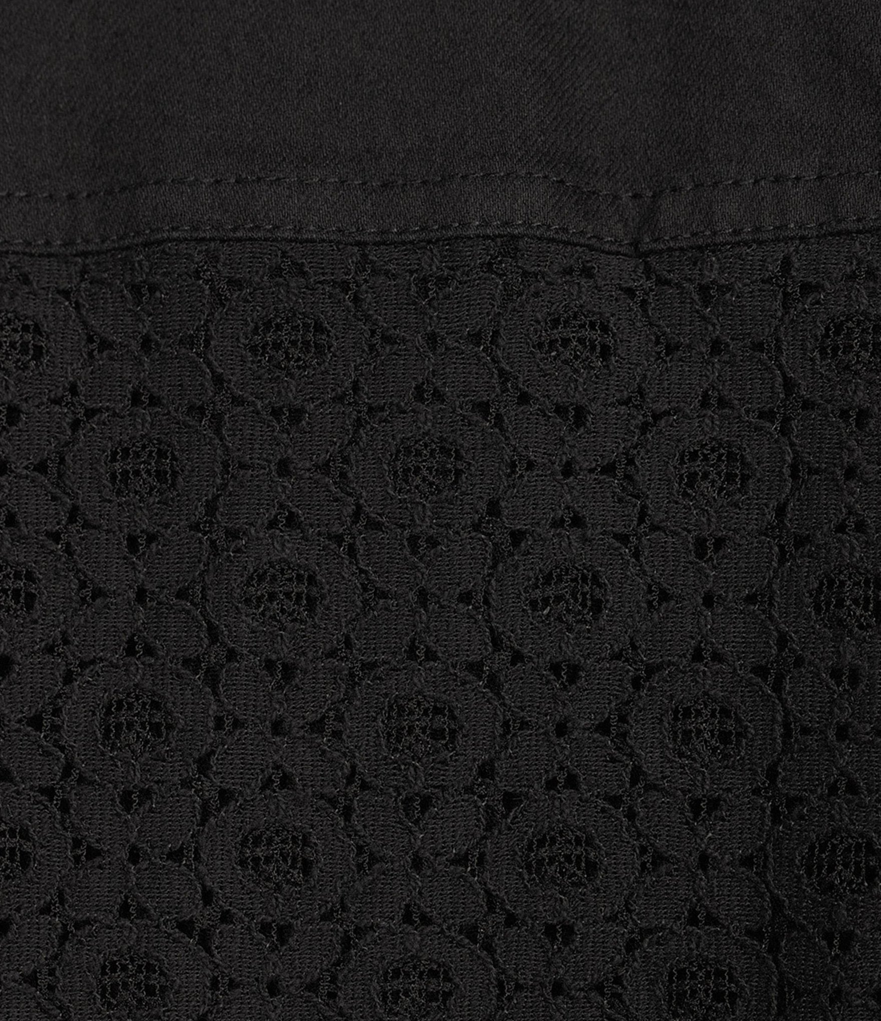 Scully Denim Lace Voile Point Collar Long Sleeve Button Front Jacket