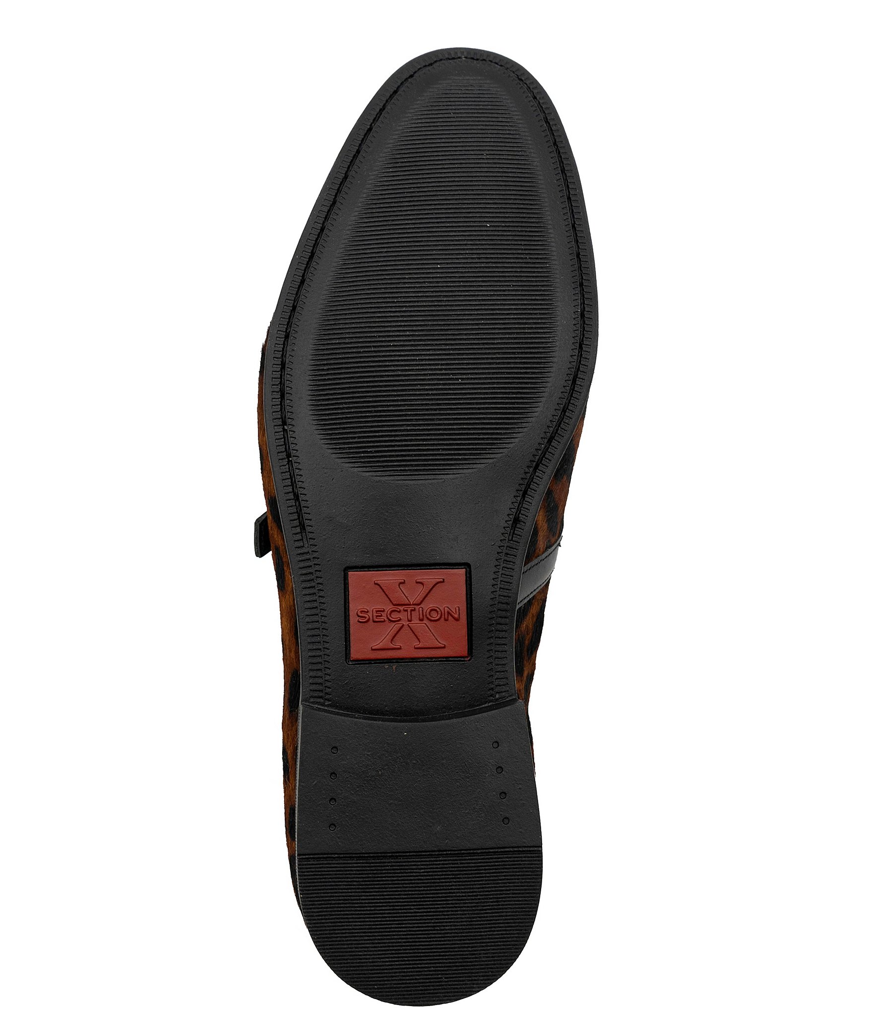 Section X Men's Saint Monk Strap Leopard Print Loafers